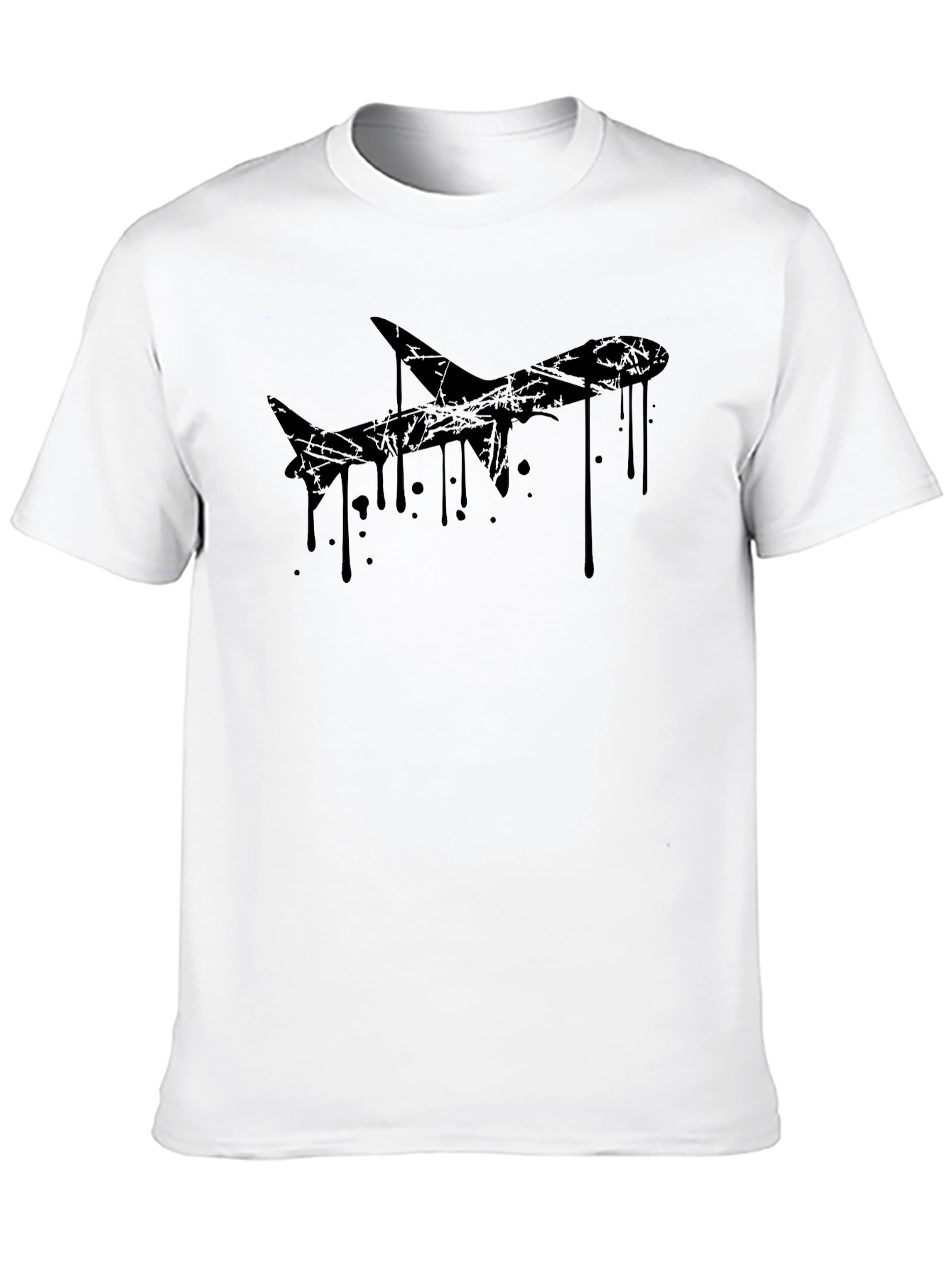 Black Airplane Graphic T-Shirt