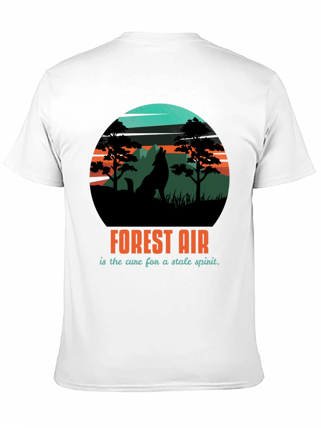 Forest Air Graphic Tee - Nature Wolf Design