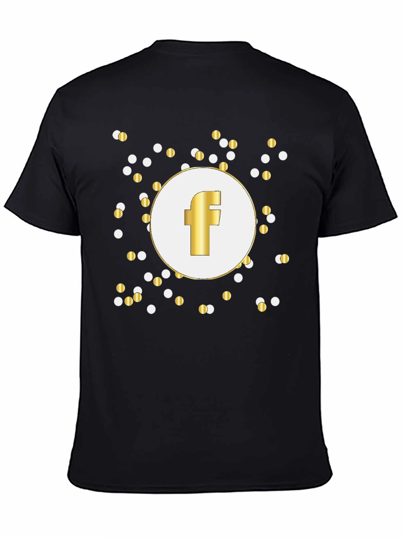 Gold F Logo Black T-Shirt