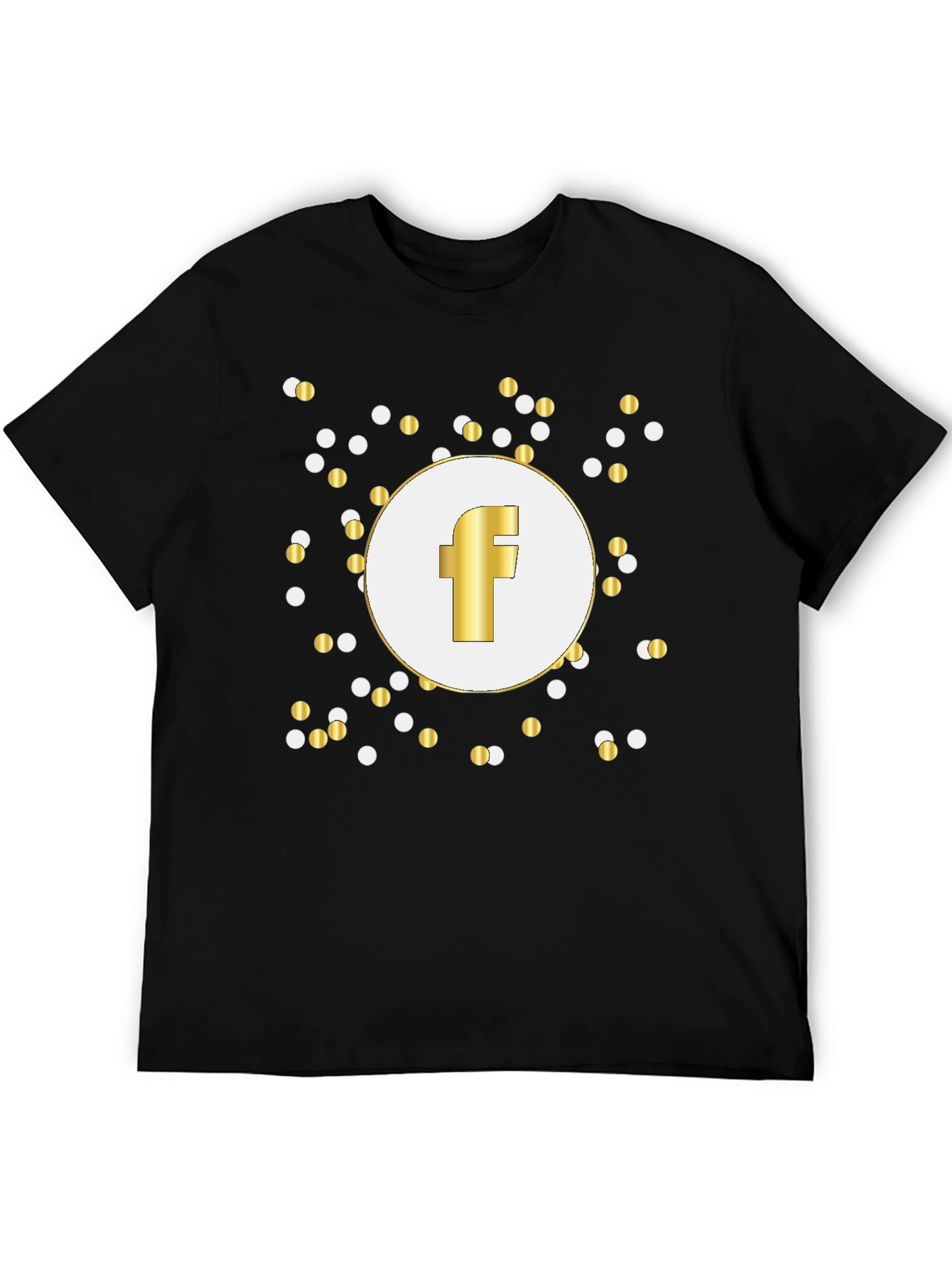 Gold F Logo Black T-Shirt