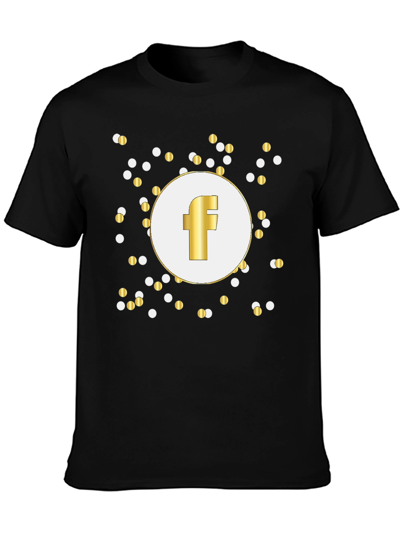 Gold F Logo Black T-Shirt