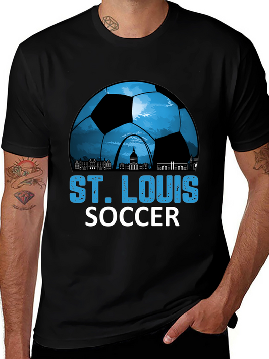 St. Louis Soccer T-Shirt - City Skyline Design
