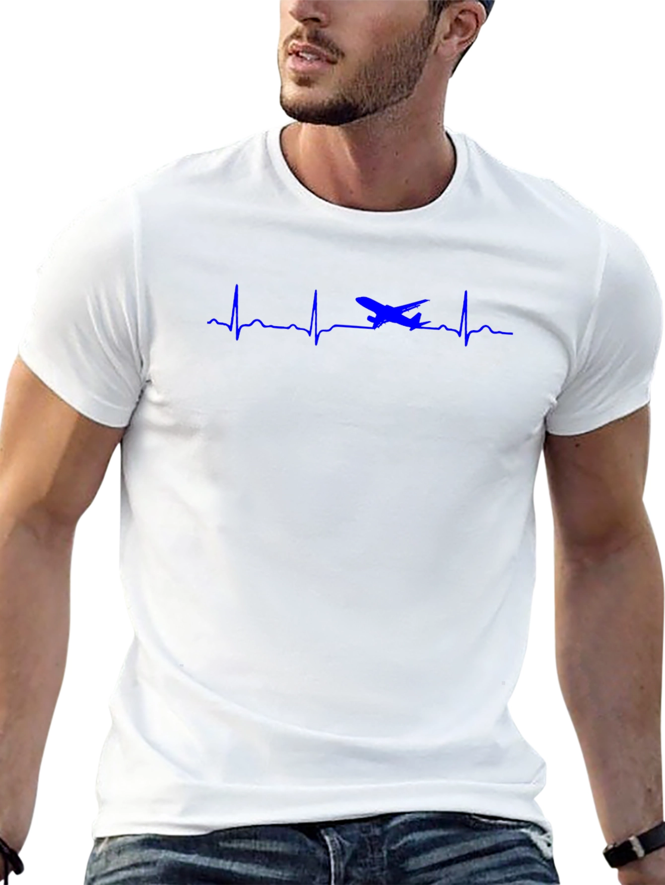 Pilot Heartbeat T-Shirt - Aviation Lover Tee