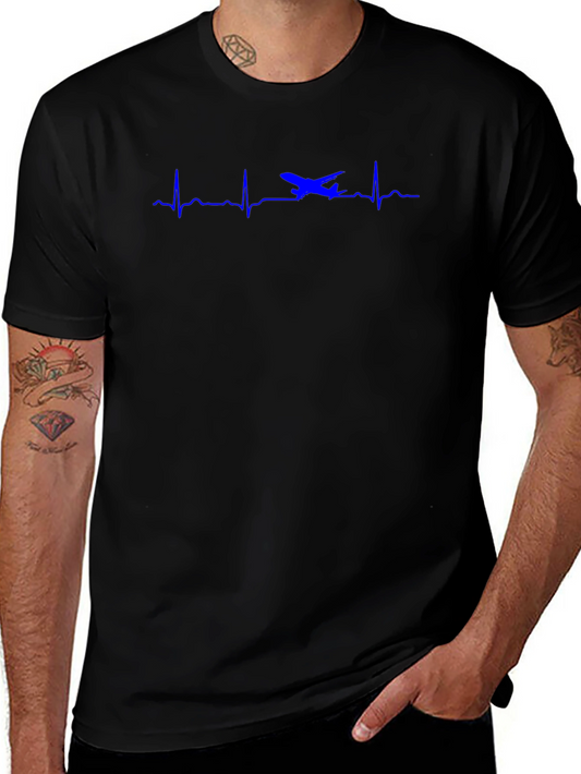 Pilot Heartbeat T-Shirt - Aviation Lover Tee