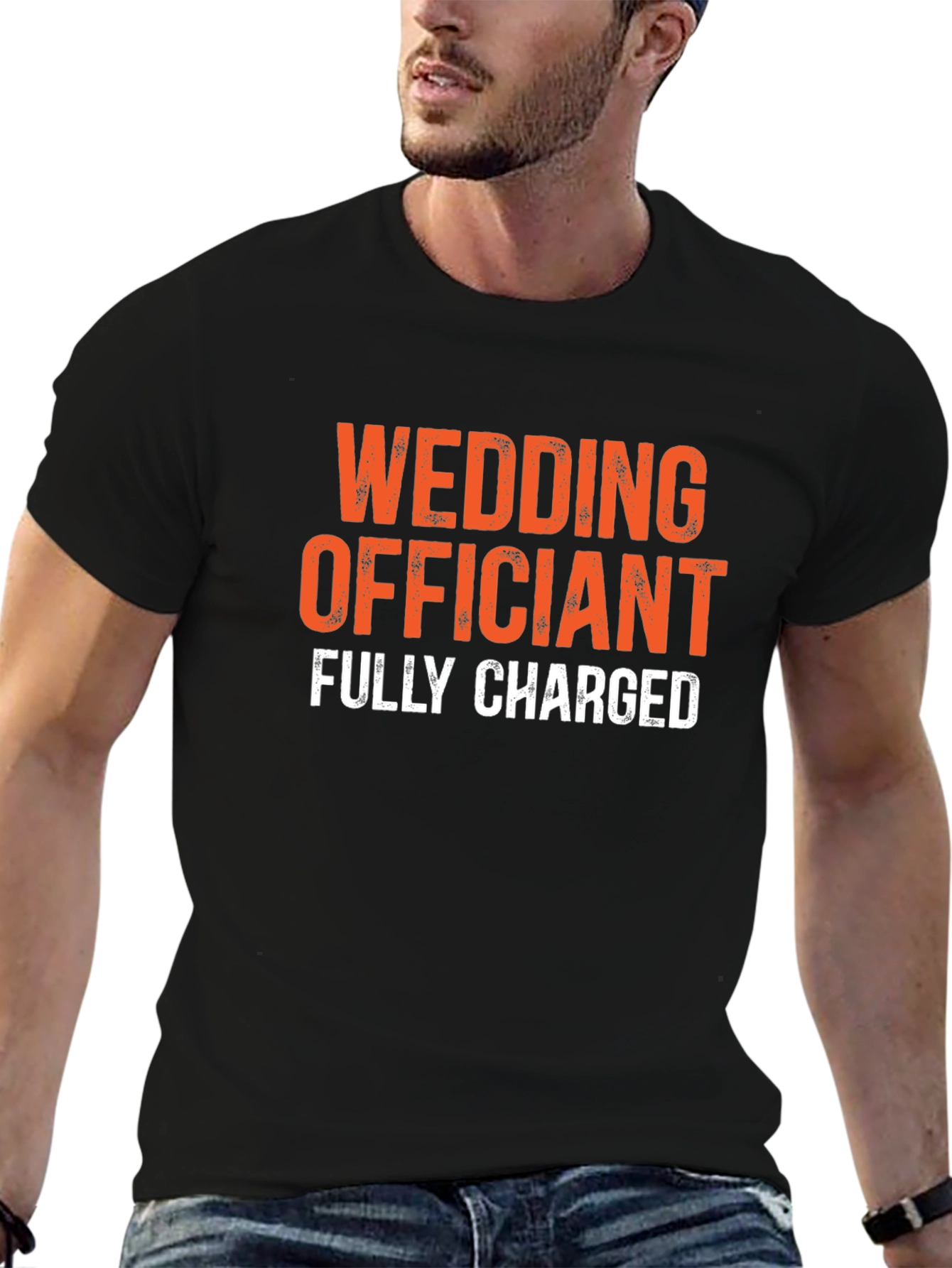 Wedding Officiant Fully Charged Graphic Tee