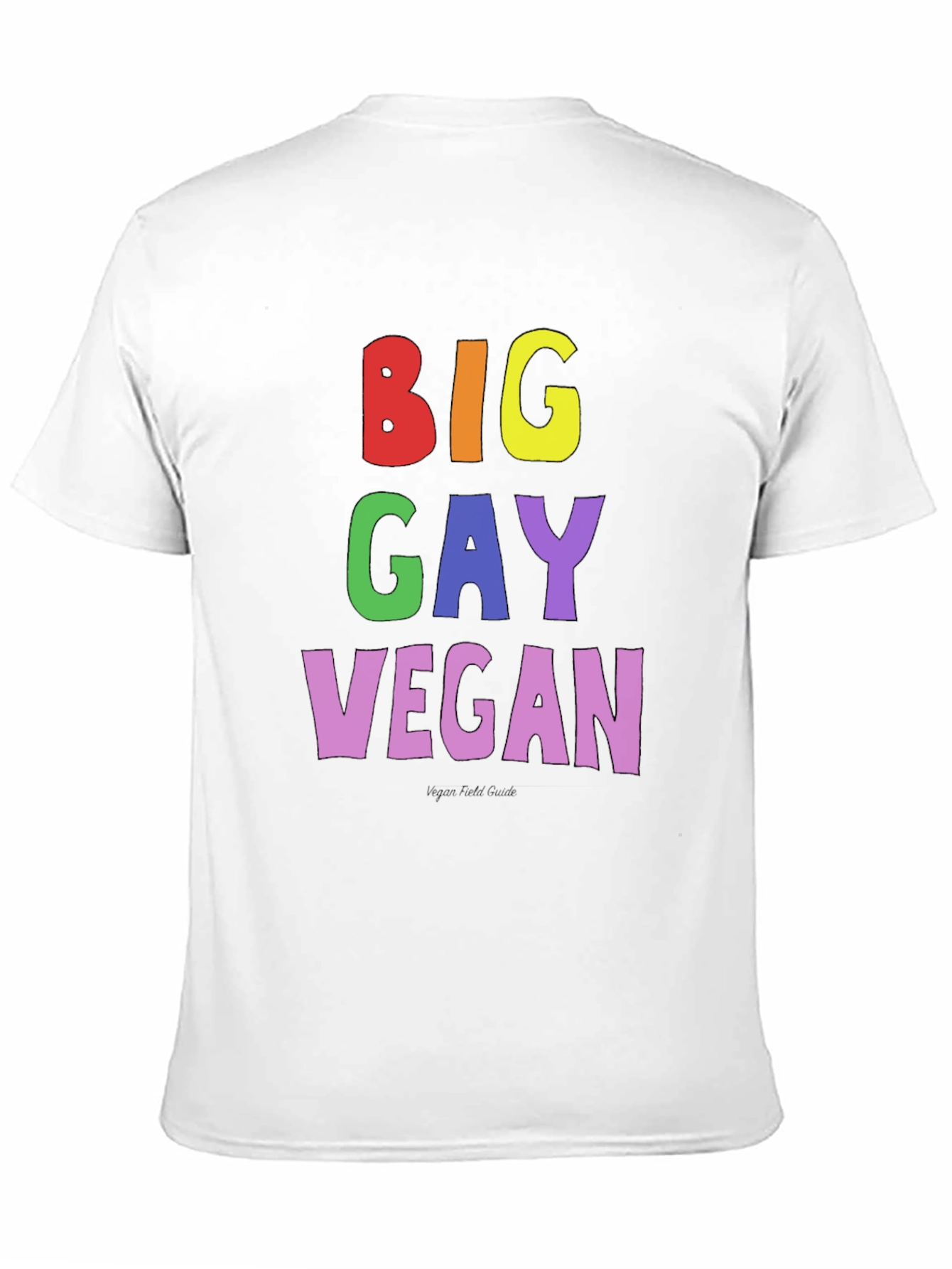 Big Gay Vegan Pride T-Shirt - Black Cotton Tee