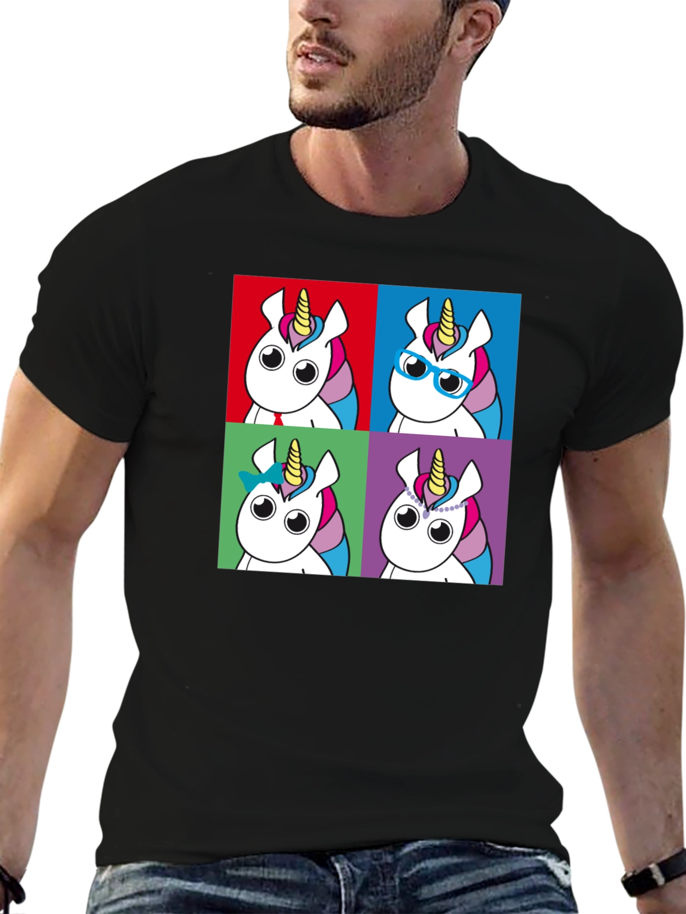 Unicorn Pop Art Graphic T-Shirt