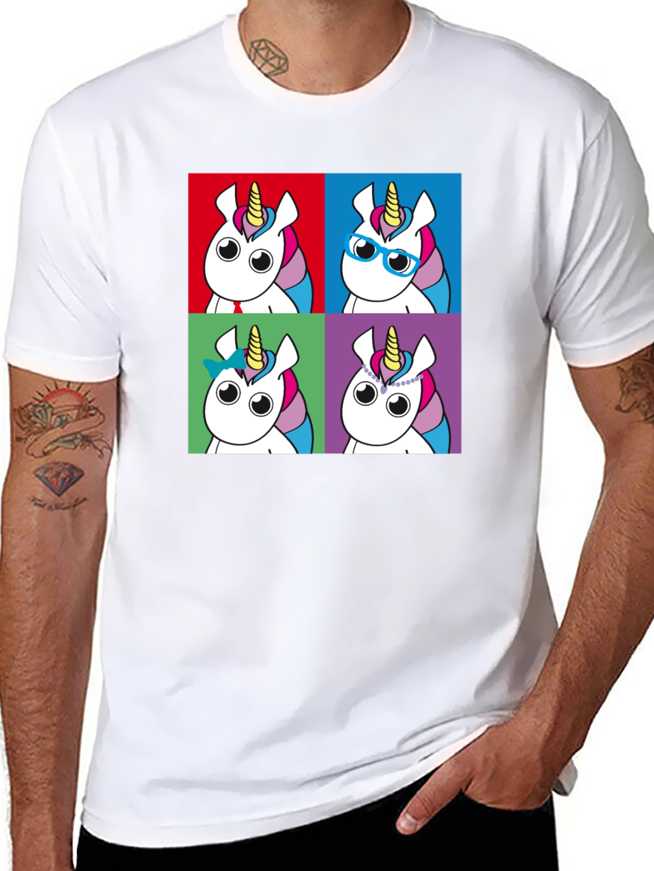 Unicorn Pop Art Graphic T-Shirt