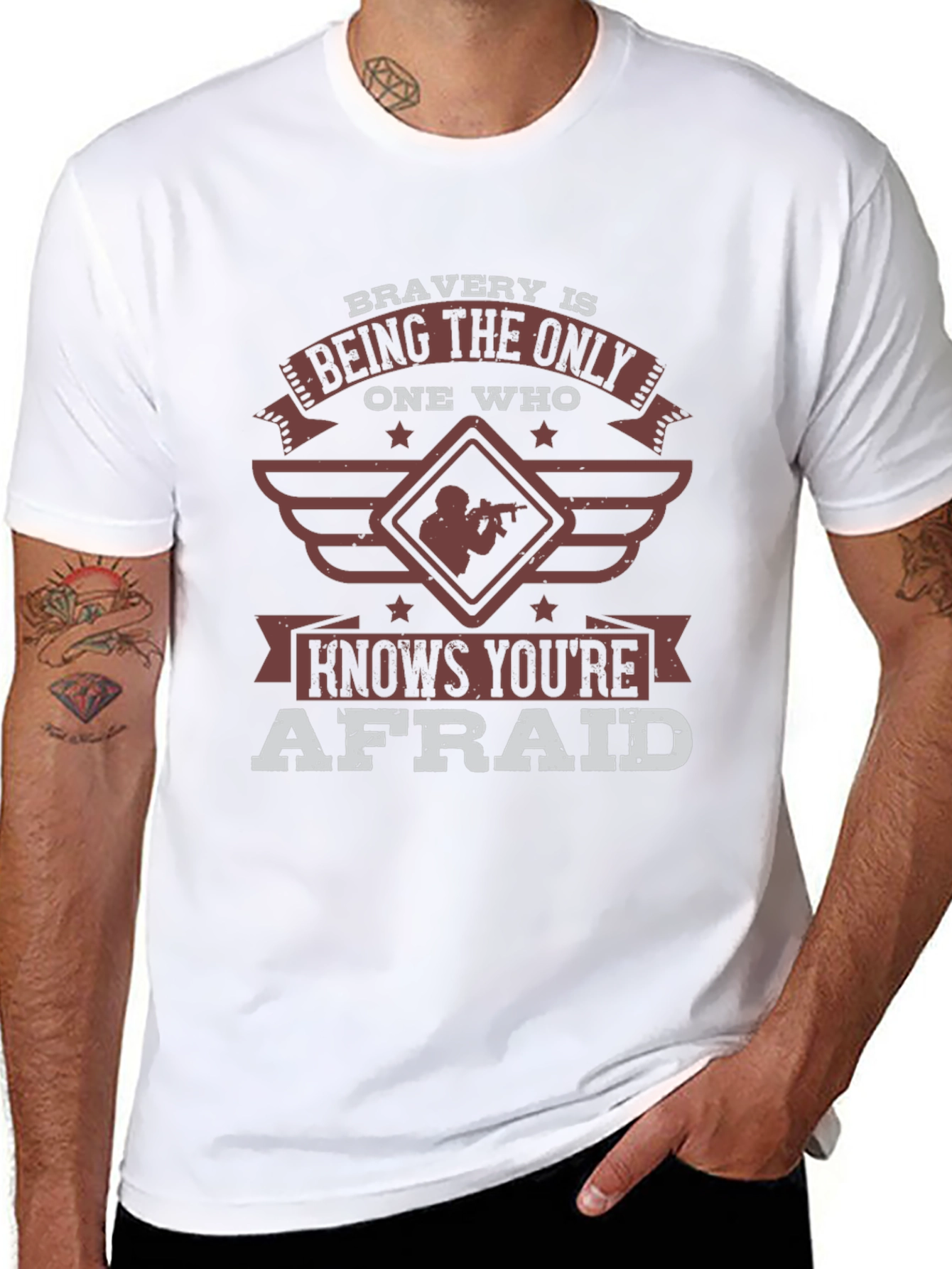 Bravery Shirt: Military-Themed Graphic Tee