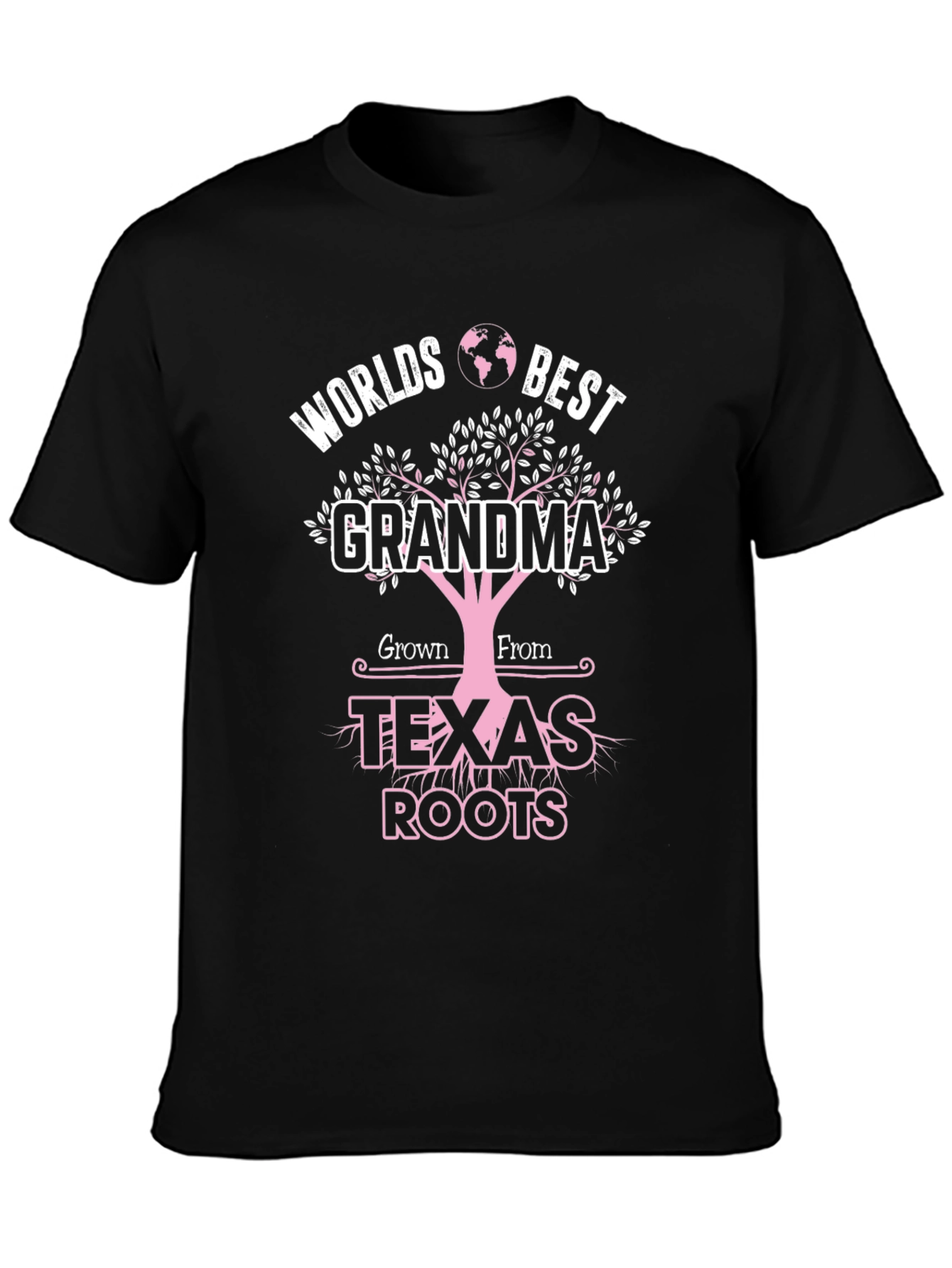 Worlds Best Grandma Texas Roots Graphic T-Shirt