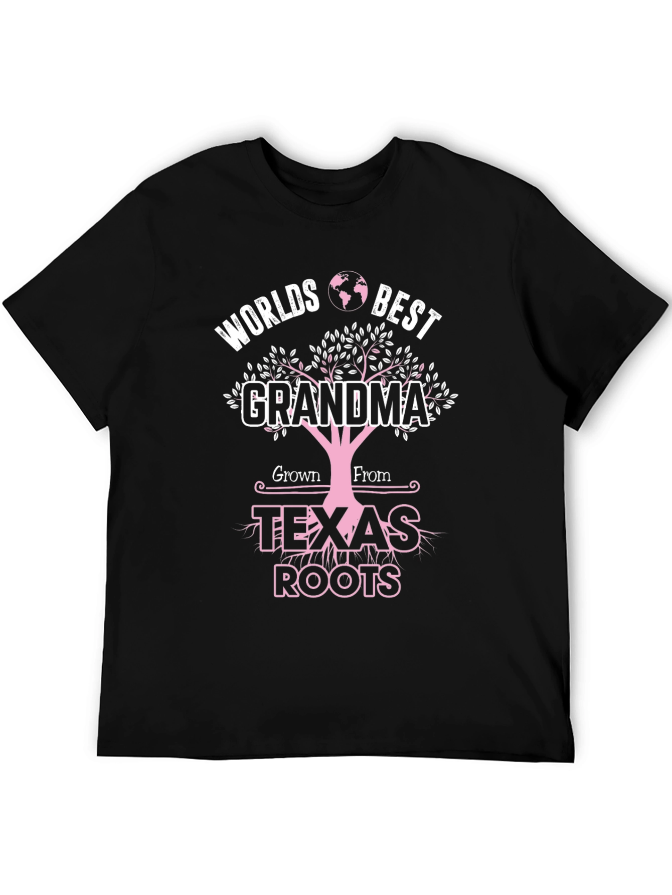 Worlds Best Grandma Texas Roots Graphic T-Shirt