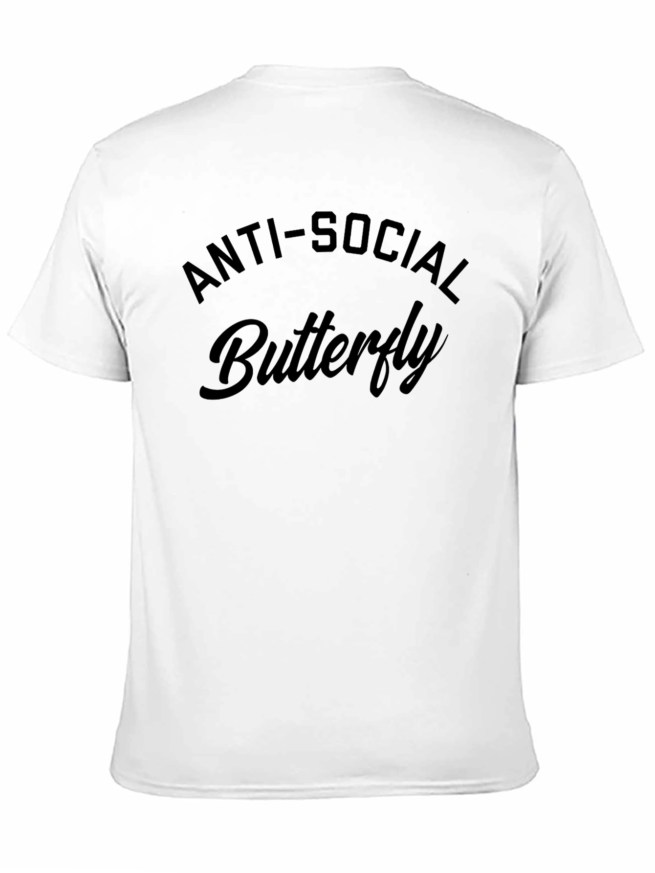 Anti-Social Butterfly Black Graphic T-Shirt