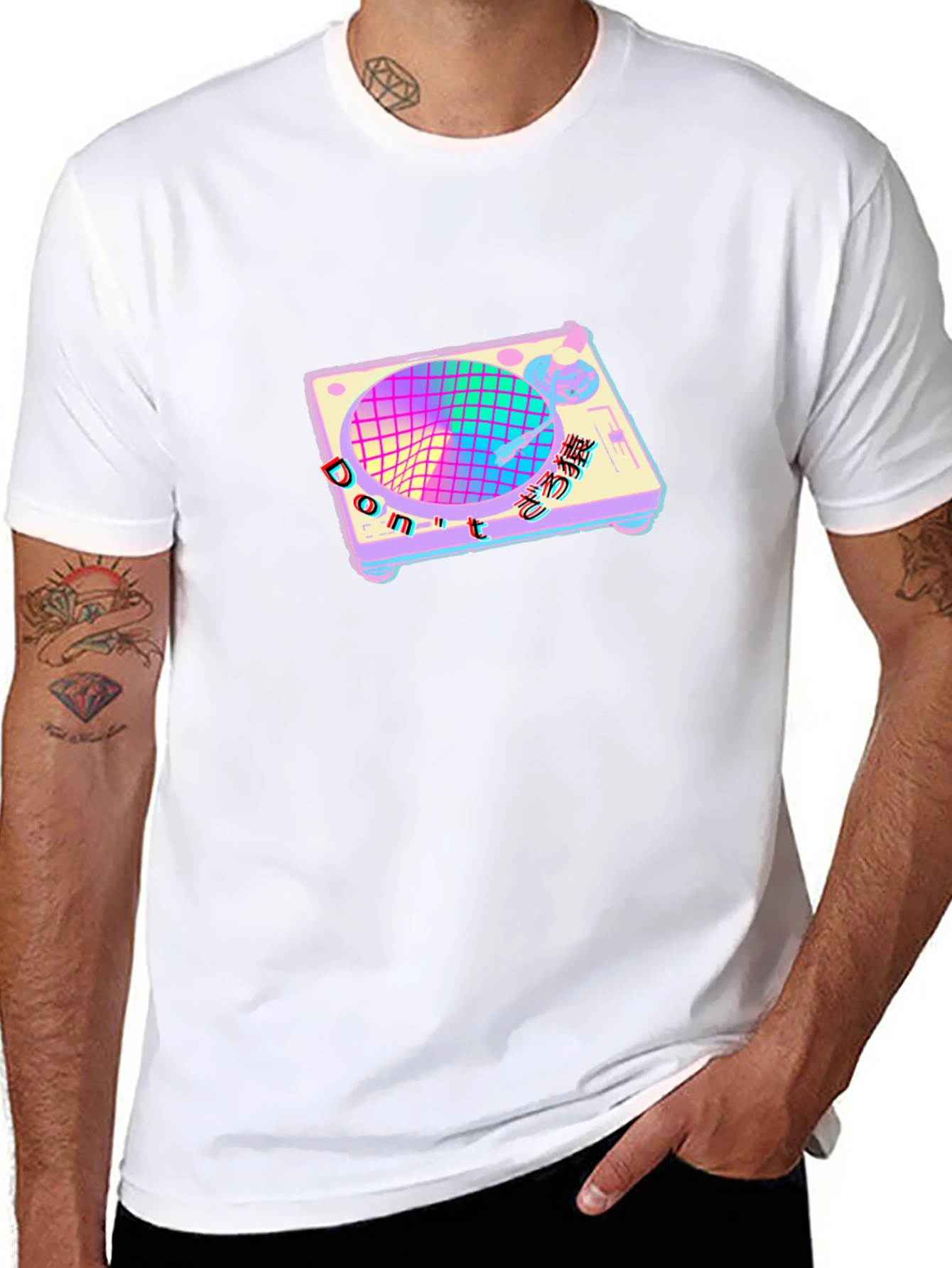 Vaporwave Turntable Graphic Tee