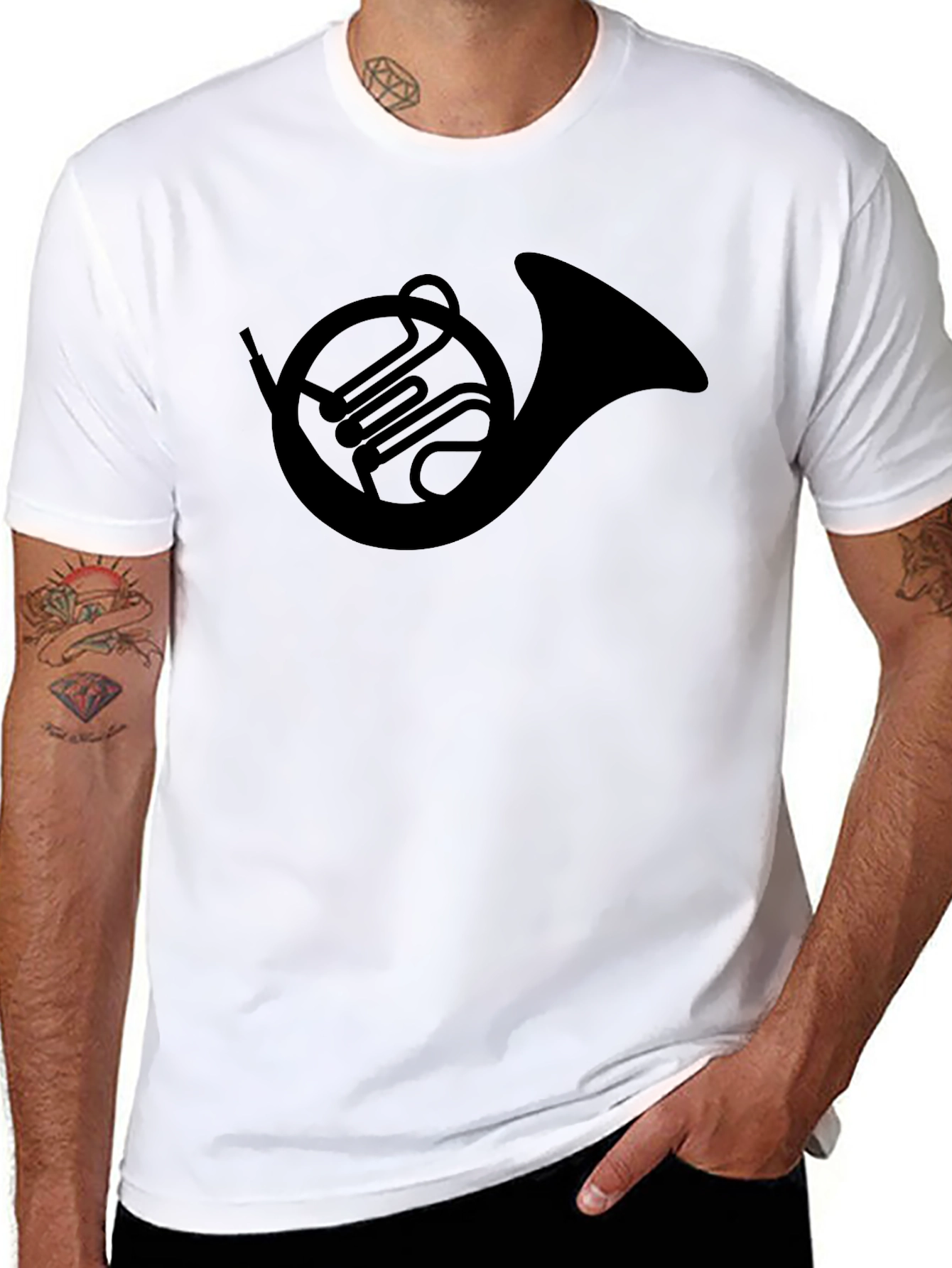 French Horn Graphic Tee - Musicians Apparel