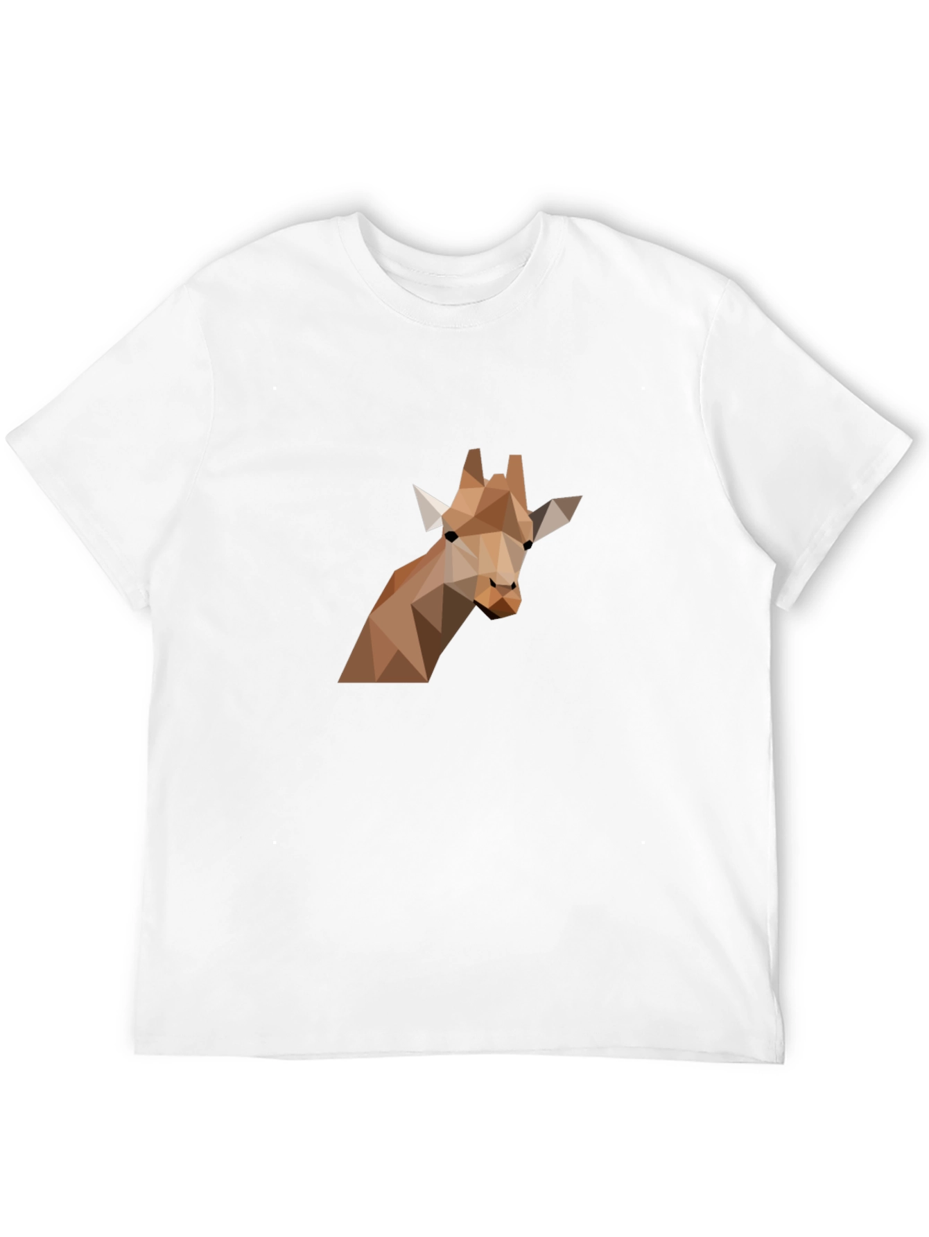 Geometric Giraffe Graphic Tee - Modern Art Shirt