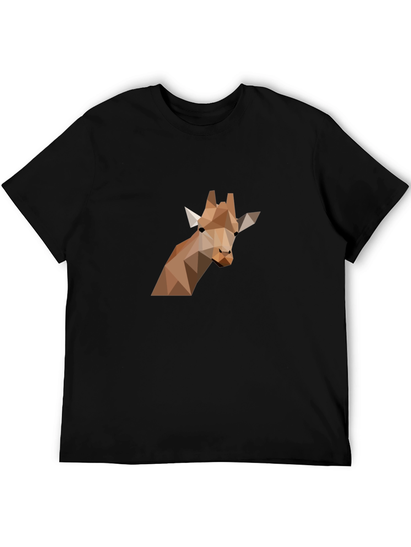 Geometric Giraffe Graphic Tee - Modern Art Shirt