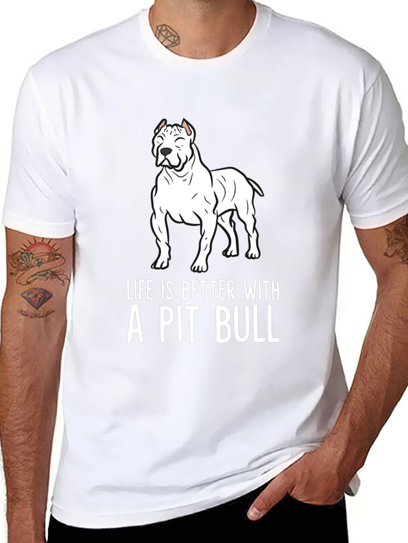 Pit Bull Lover T-Shirt - Life is Better!
