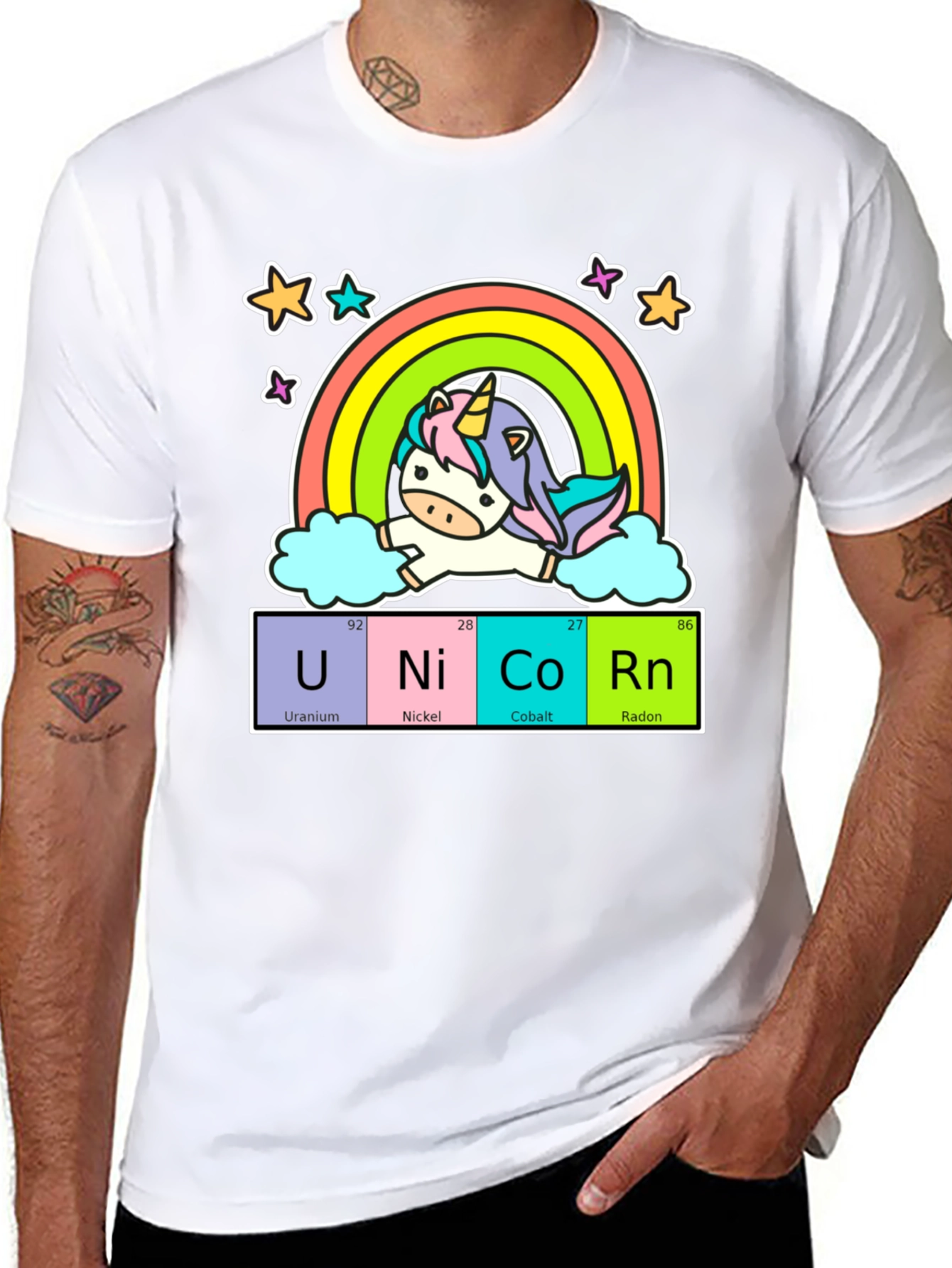 Unicorn Periodic Table Black T-Shirt