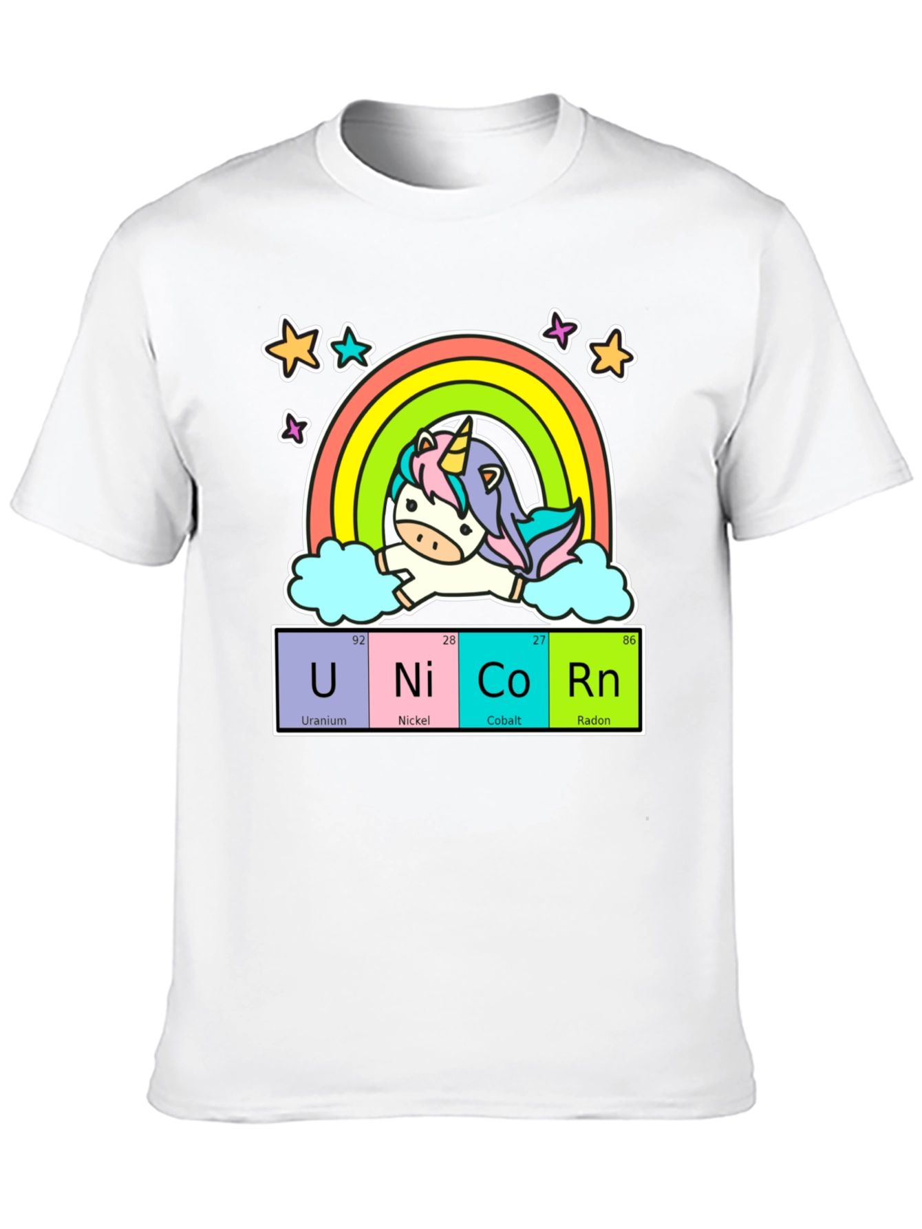 Unicorn Periodic Table Black T-Shirt