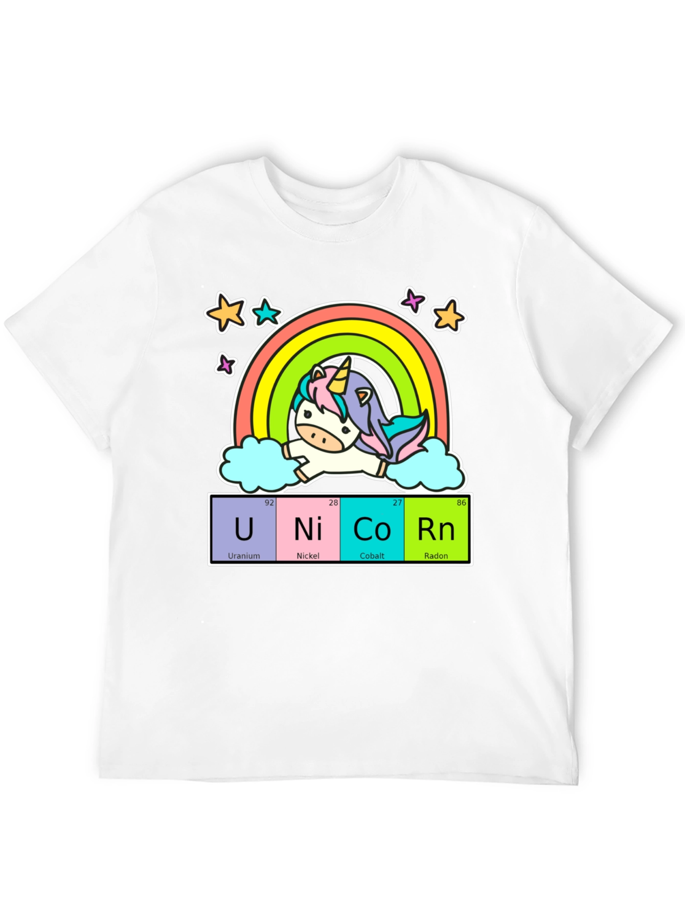 Unicorn Periodic Table Black T-Shirt