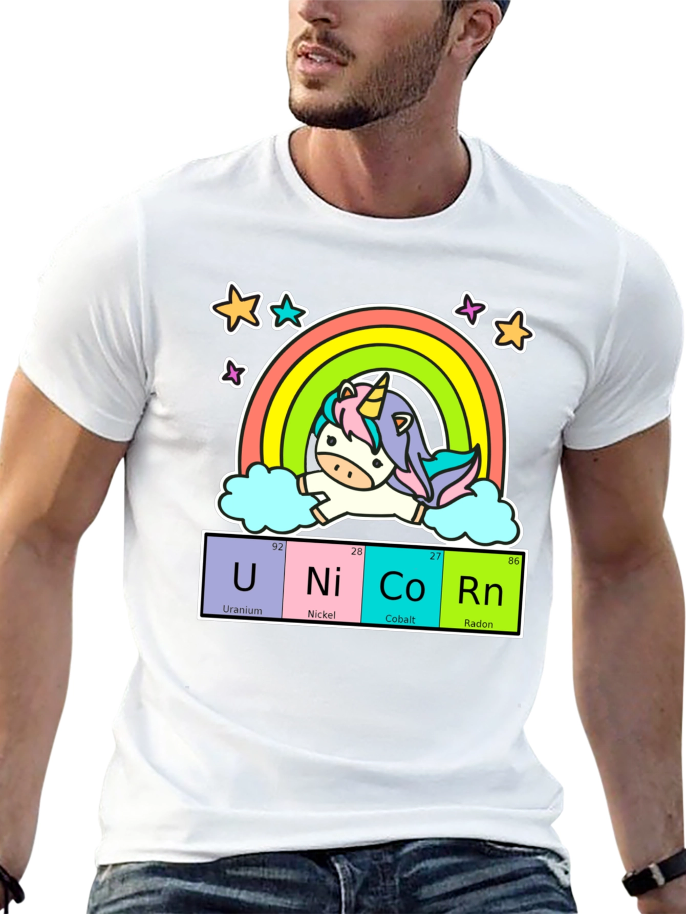 Unicorn Periodic Table Black T-Shirt