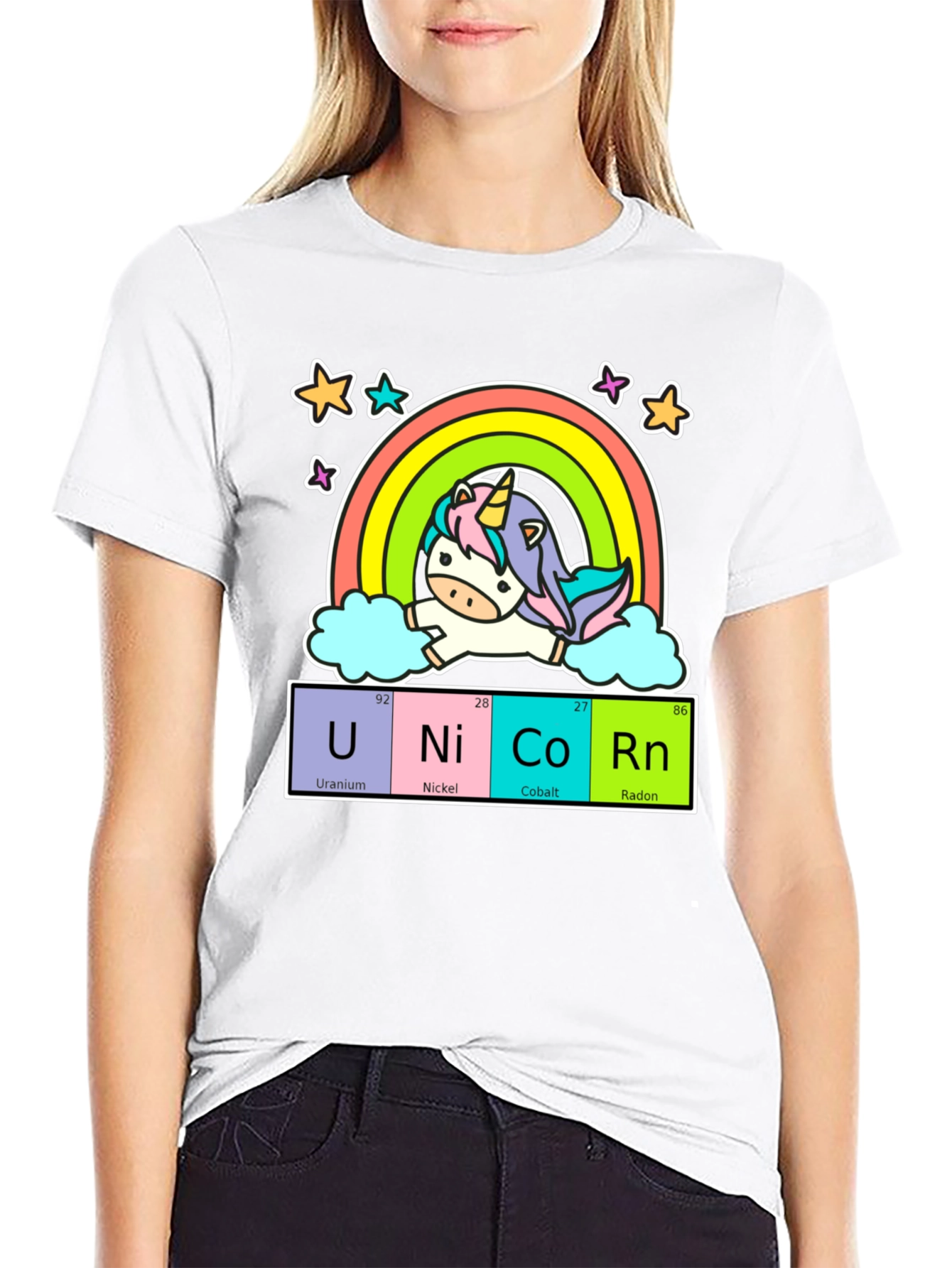 Unicorn Periodic Table Black T-Shirt