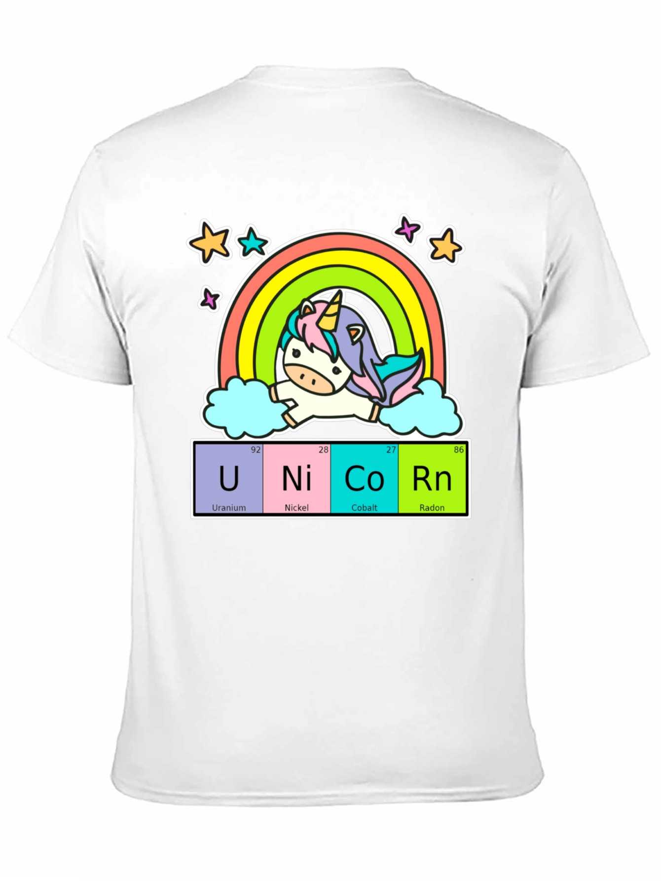 Unicorn Periodic Table Black T-Shirt