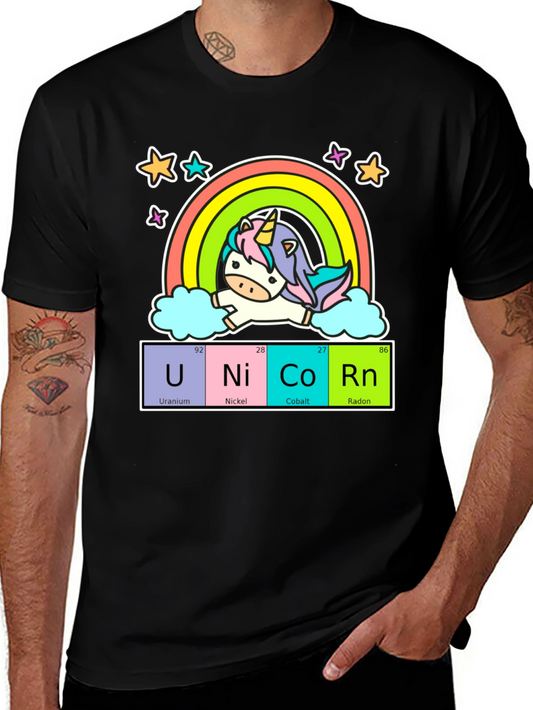 Unicorn Periodic Table Black T-Shirt