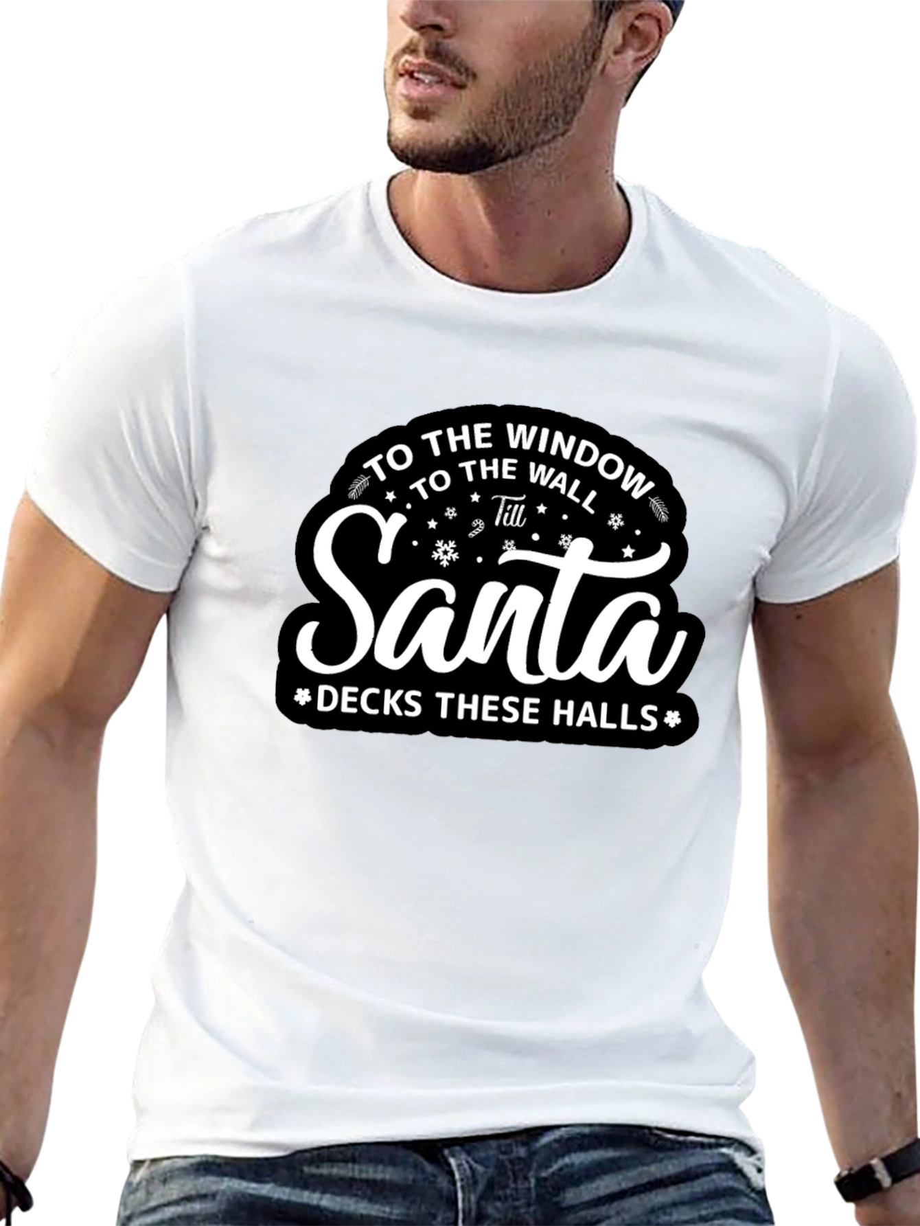Santa Decks These Halls Christmas T-Shirt