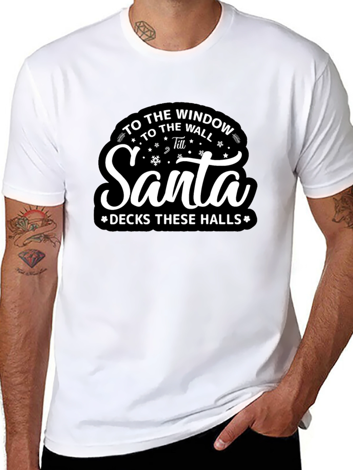 Santa Decks These Halls Christmas T-Shirt
