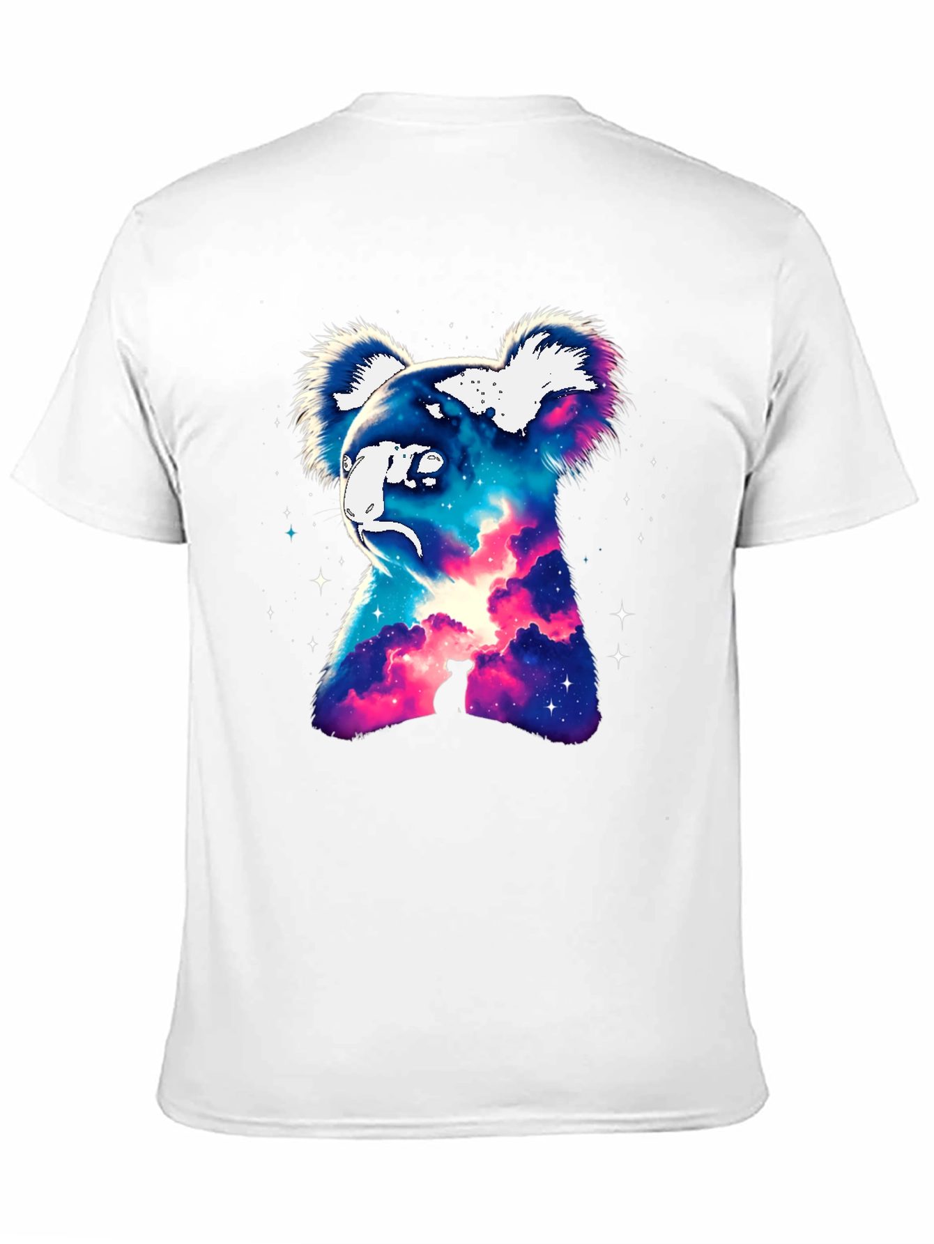 Cosmic Koala Graphic Tee - Galaxy Animal Print