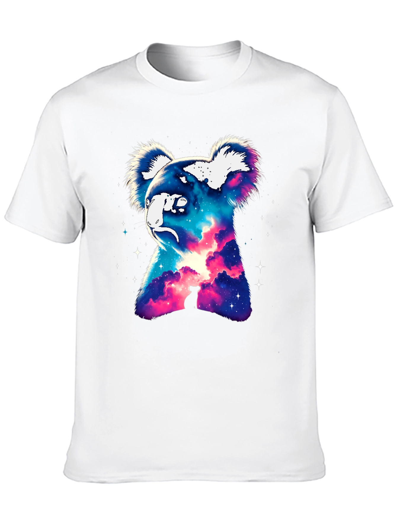Cosmic Koala Graphic Tee - Galaxy Animal Print