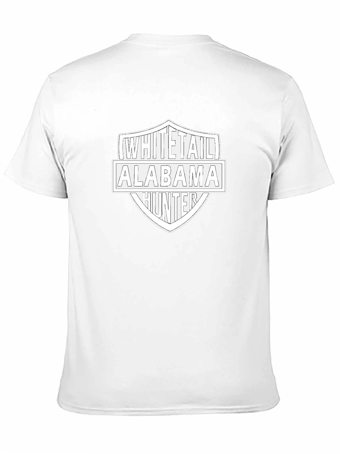 Whitetail Alabama Hunter Black T-Shirt