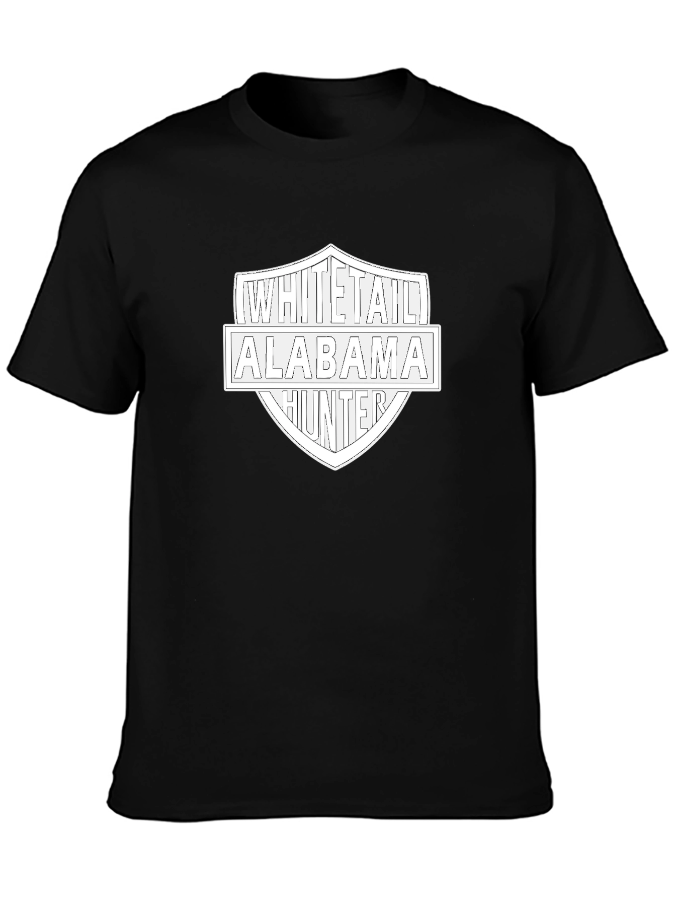 Whitetail Alabama Hunter Black T-Shirt