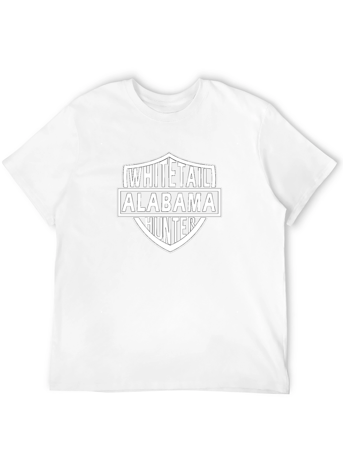 Whitetail Alabama Hunter Black T-Shirt