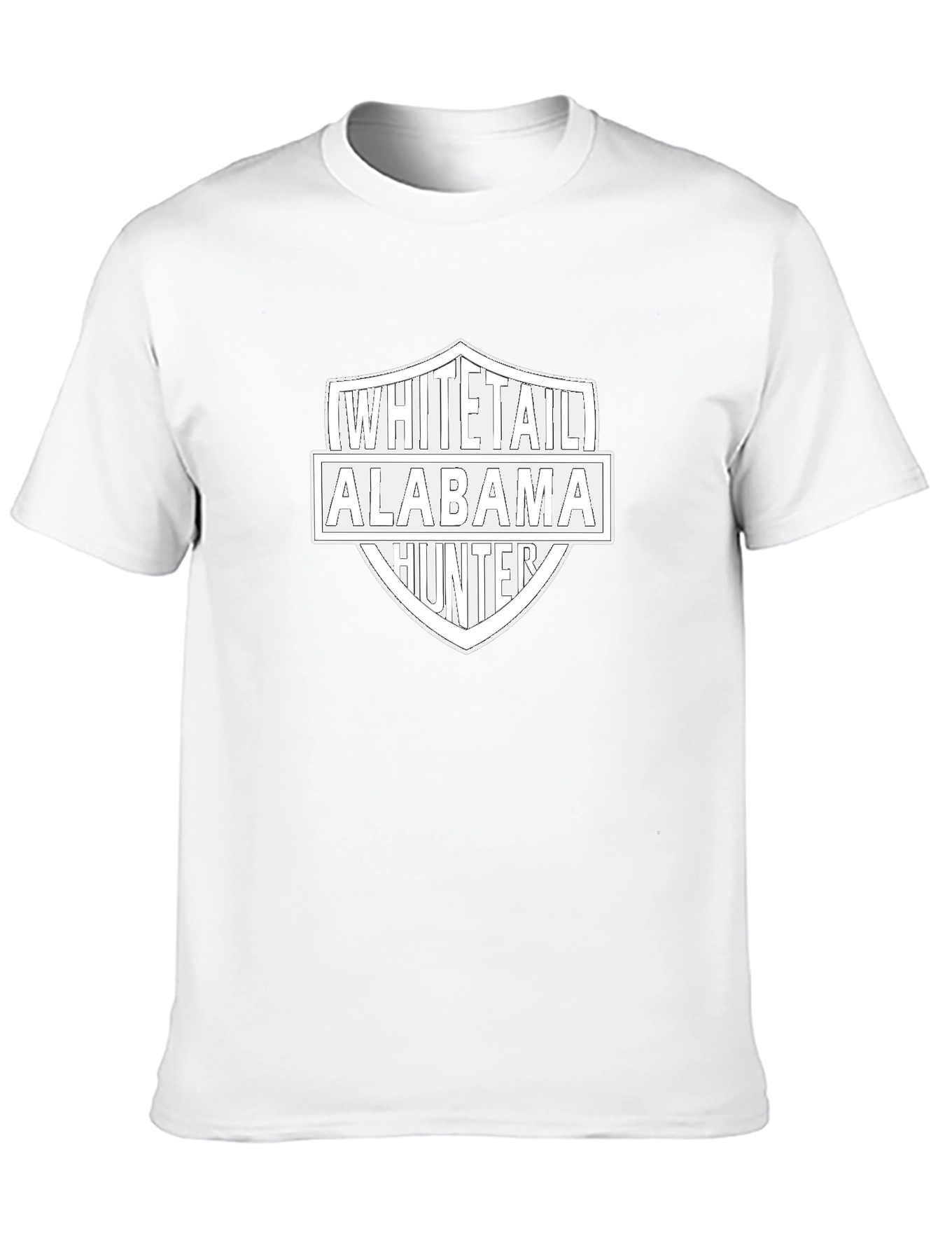 Whitetail Alabama Hunter Black T-Shirt
