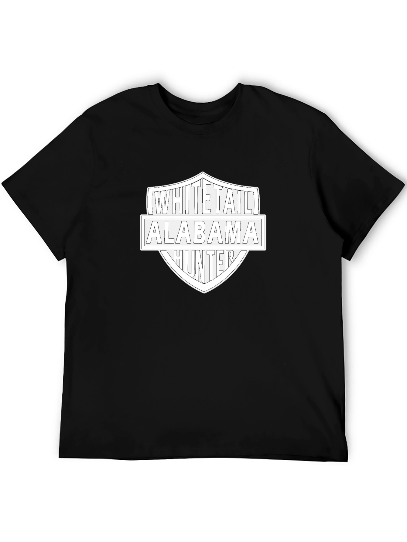 Whitetail Alabama Hunter Black T-Shirt