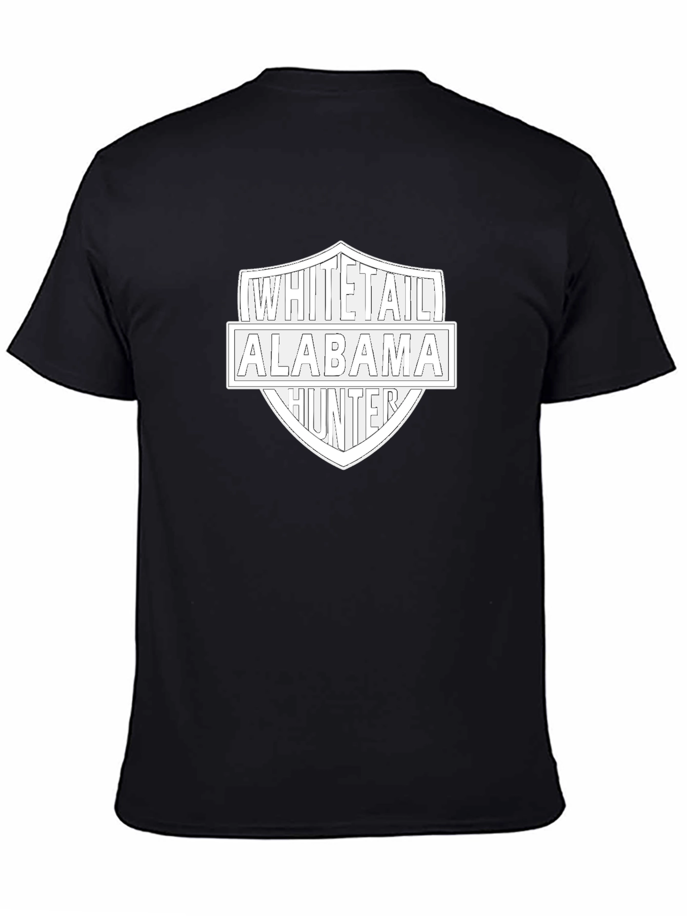 Whitetail Alabama Hunter Black T-Shirt