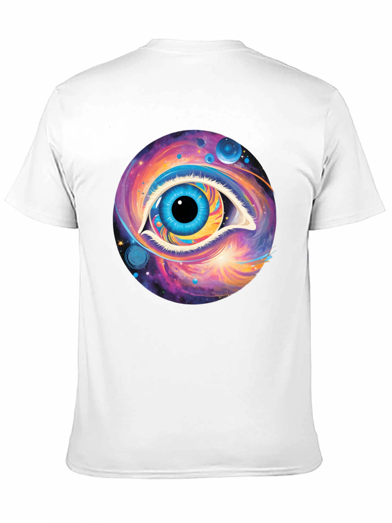 Cosmic Eye Graphic Tee - Black Cotton Comfort