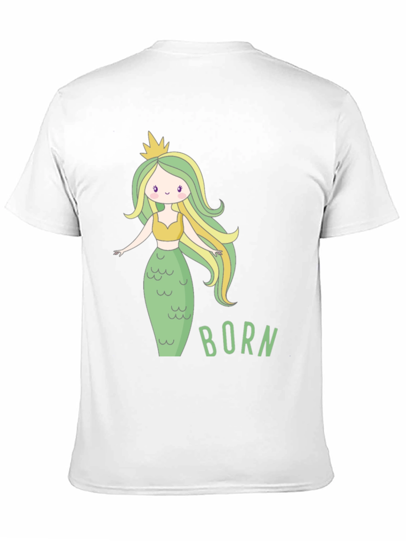 Mermaid Born T-Shirt - Cute Cartoon Graphic Tee