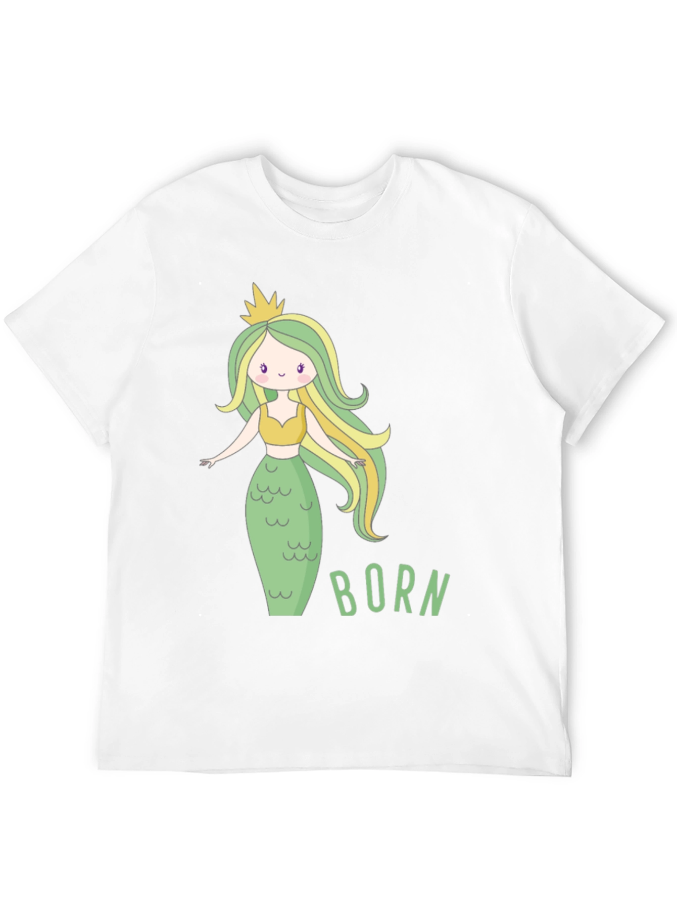 Mermaid Born T-Shirt - Cute Cartoon Graphic Tee