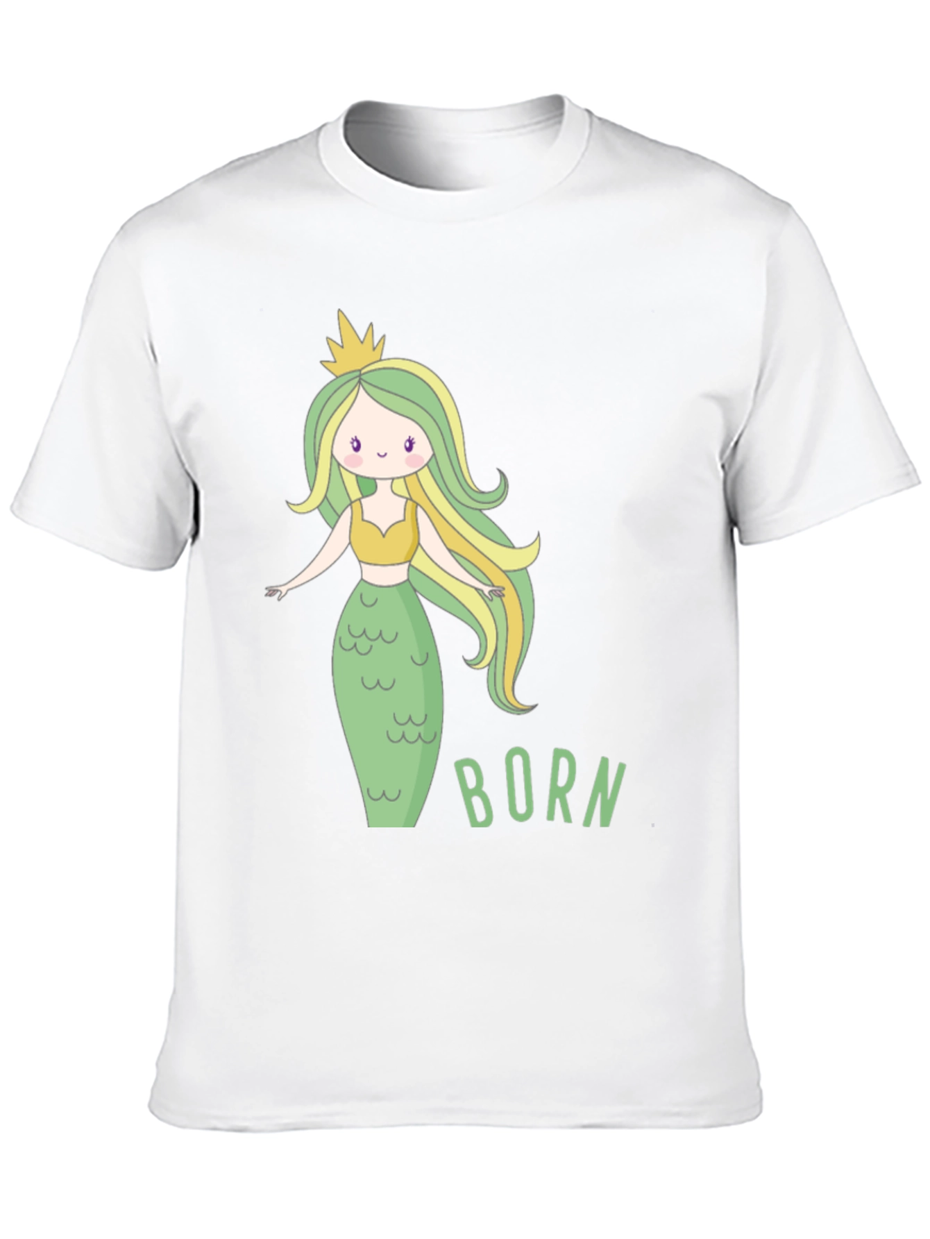 Mermaid Born T-Shirt - Cute Cartoon Graphic Tee