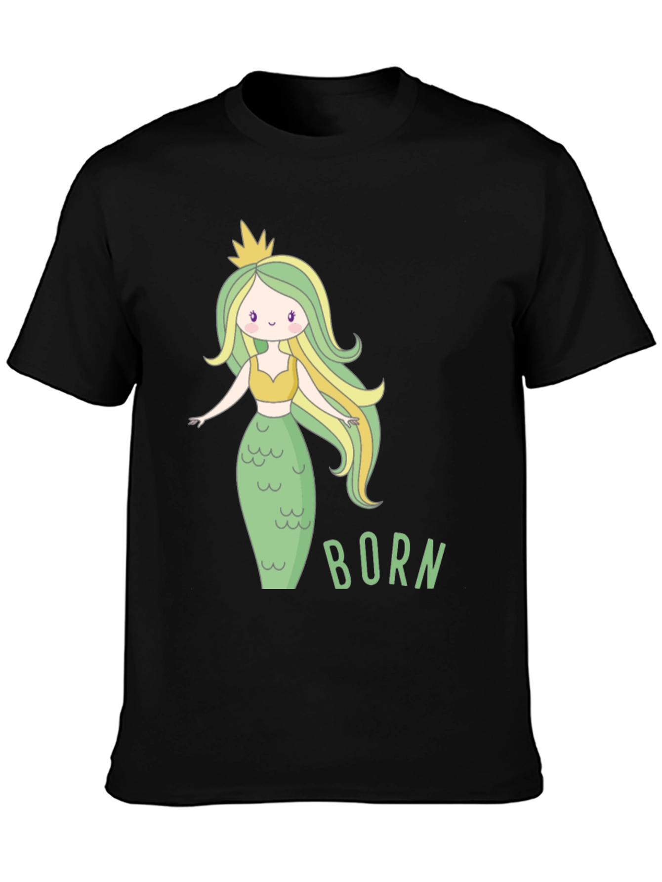 Mermaid Born T-Shirt - Cute Cartoon Graphic Tee