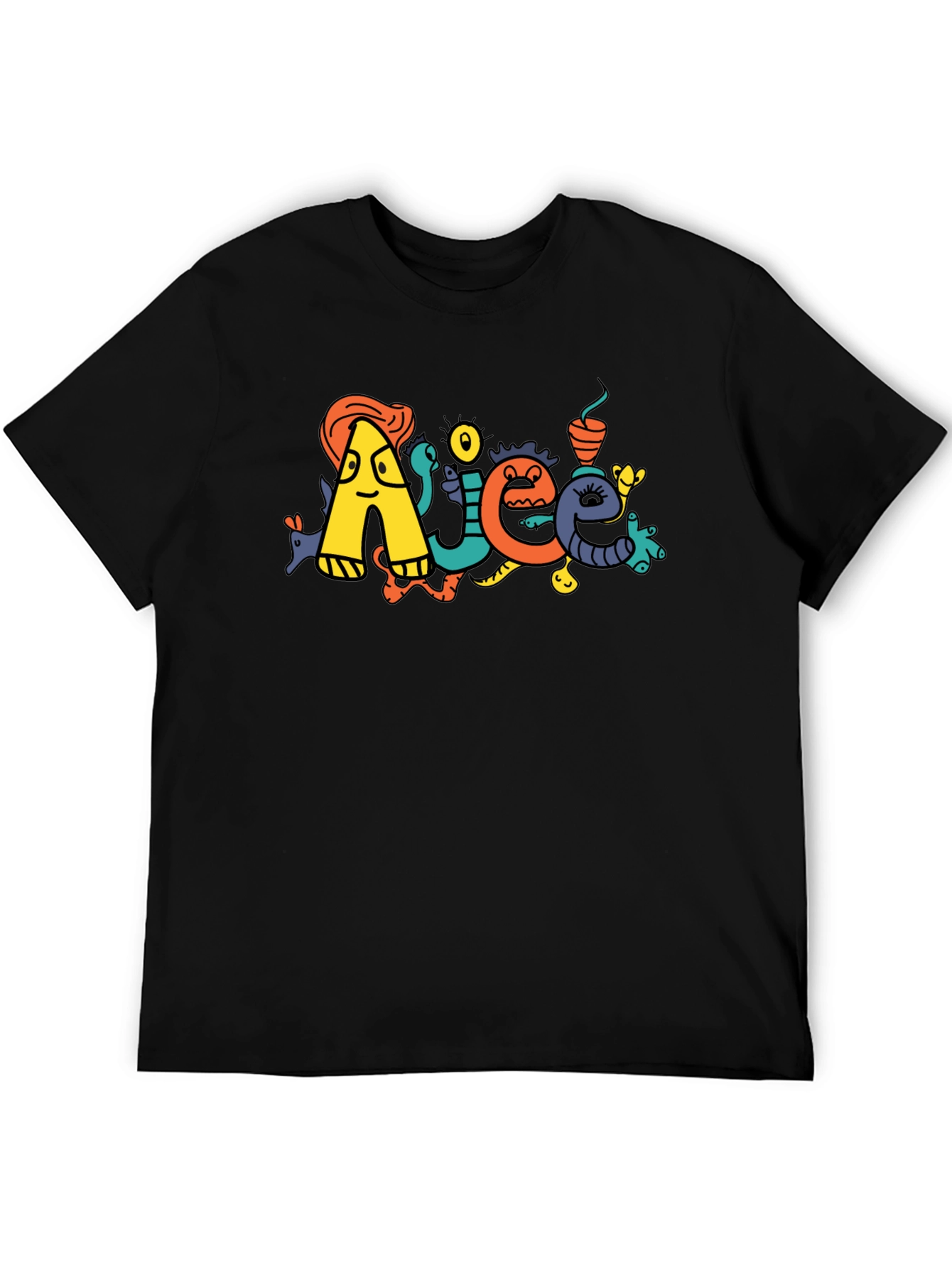 Doodle Art Black T-Shirt