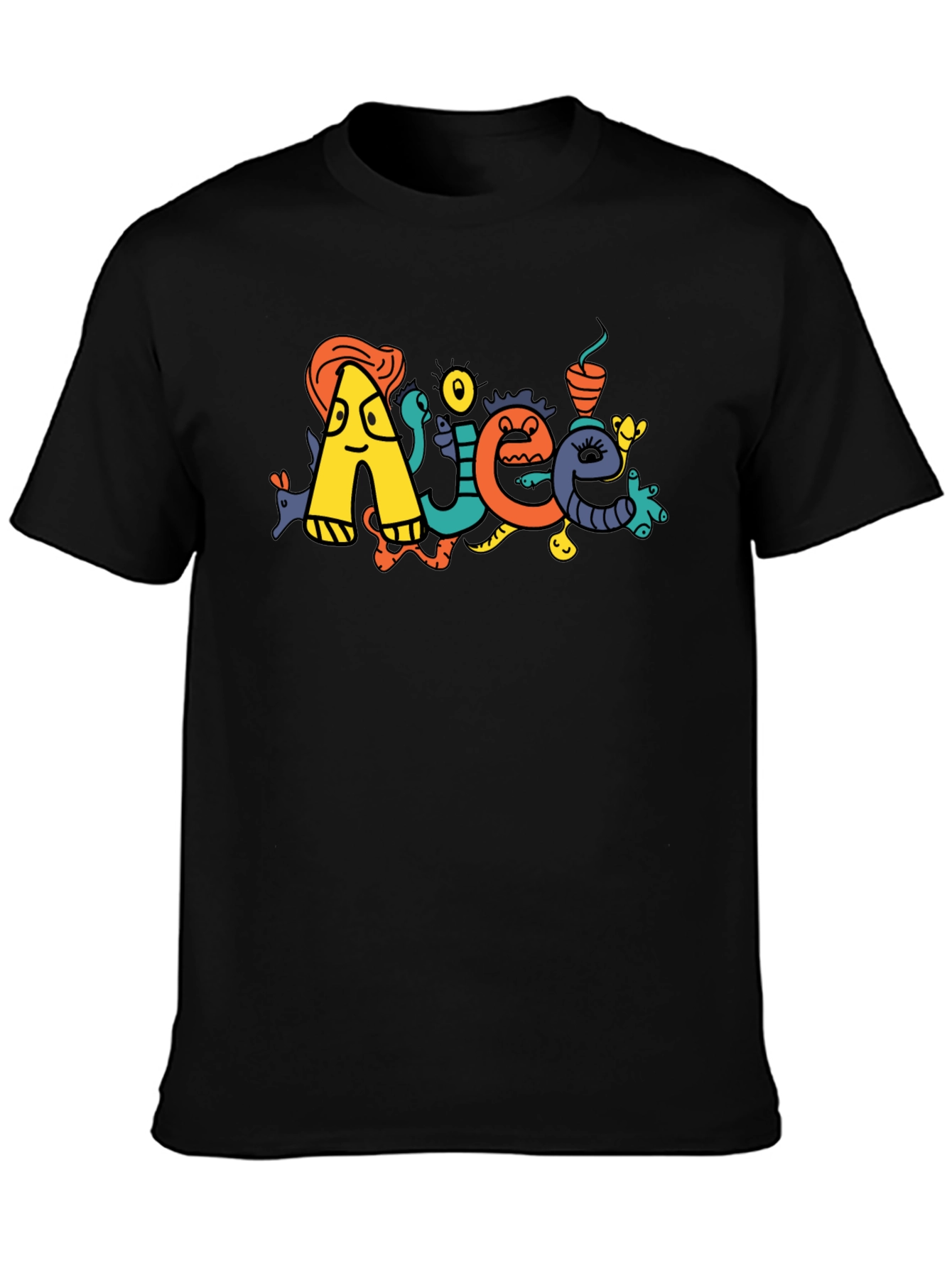 Doodle Art Black T-Shirt
