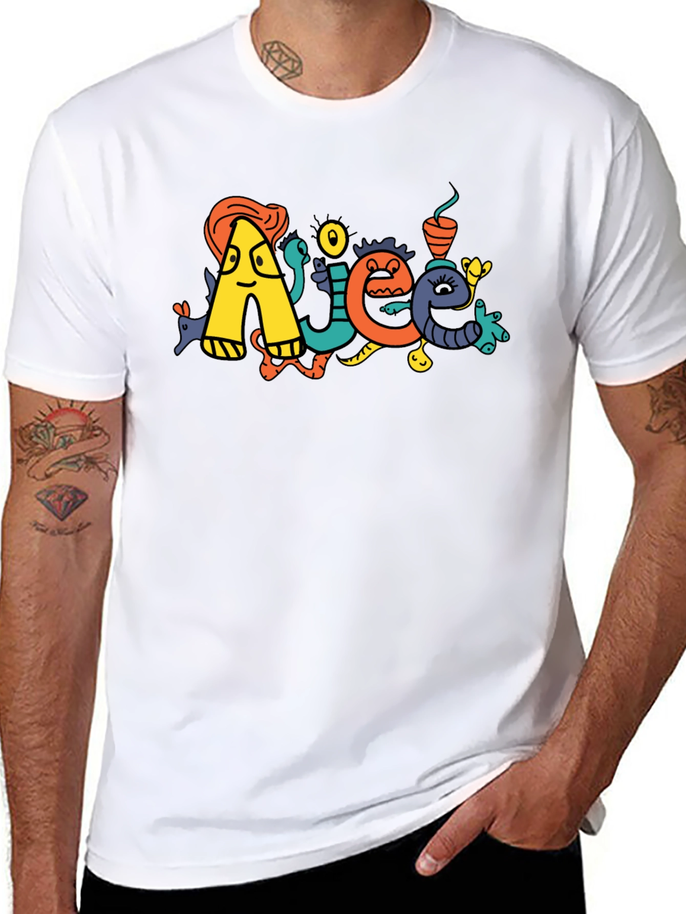 Doodle Art Black T-Shirt