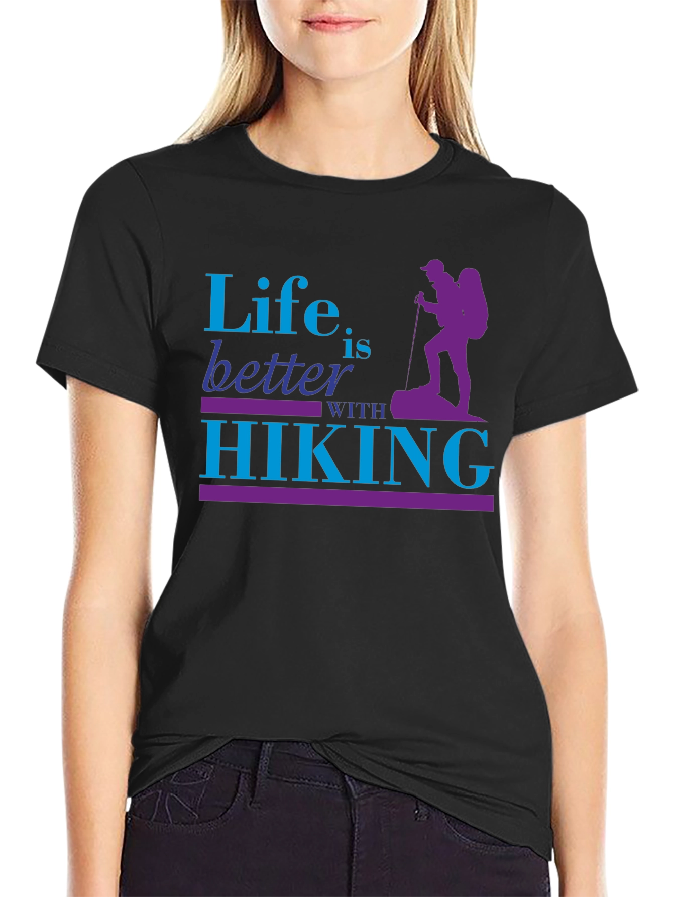 Life is Better with Hiking Graphic T-Shirt