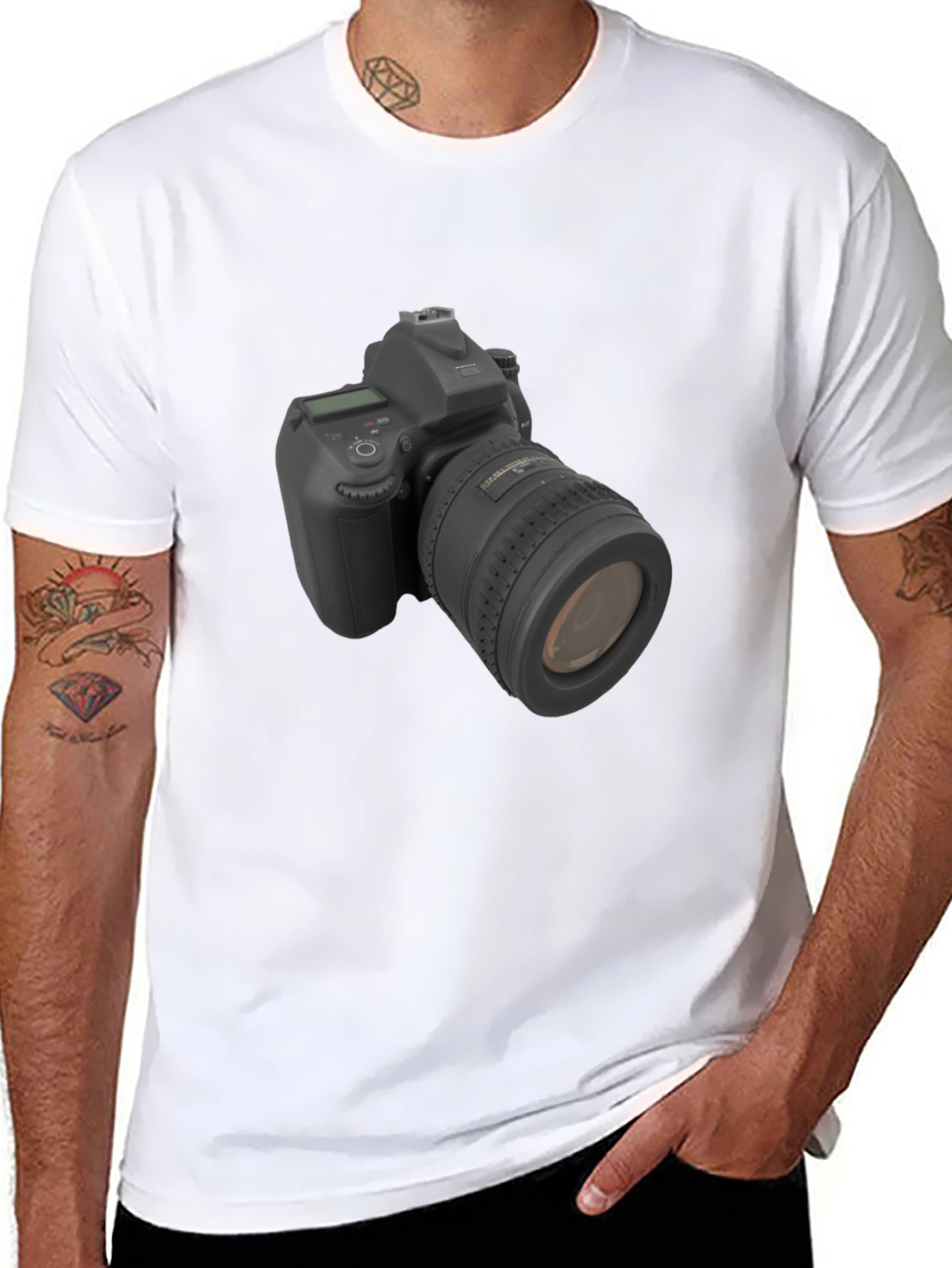 Camera Graphic Black T-Shirt - Photographers Tee