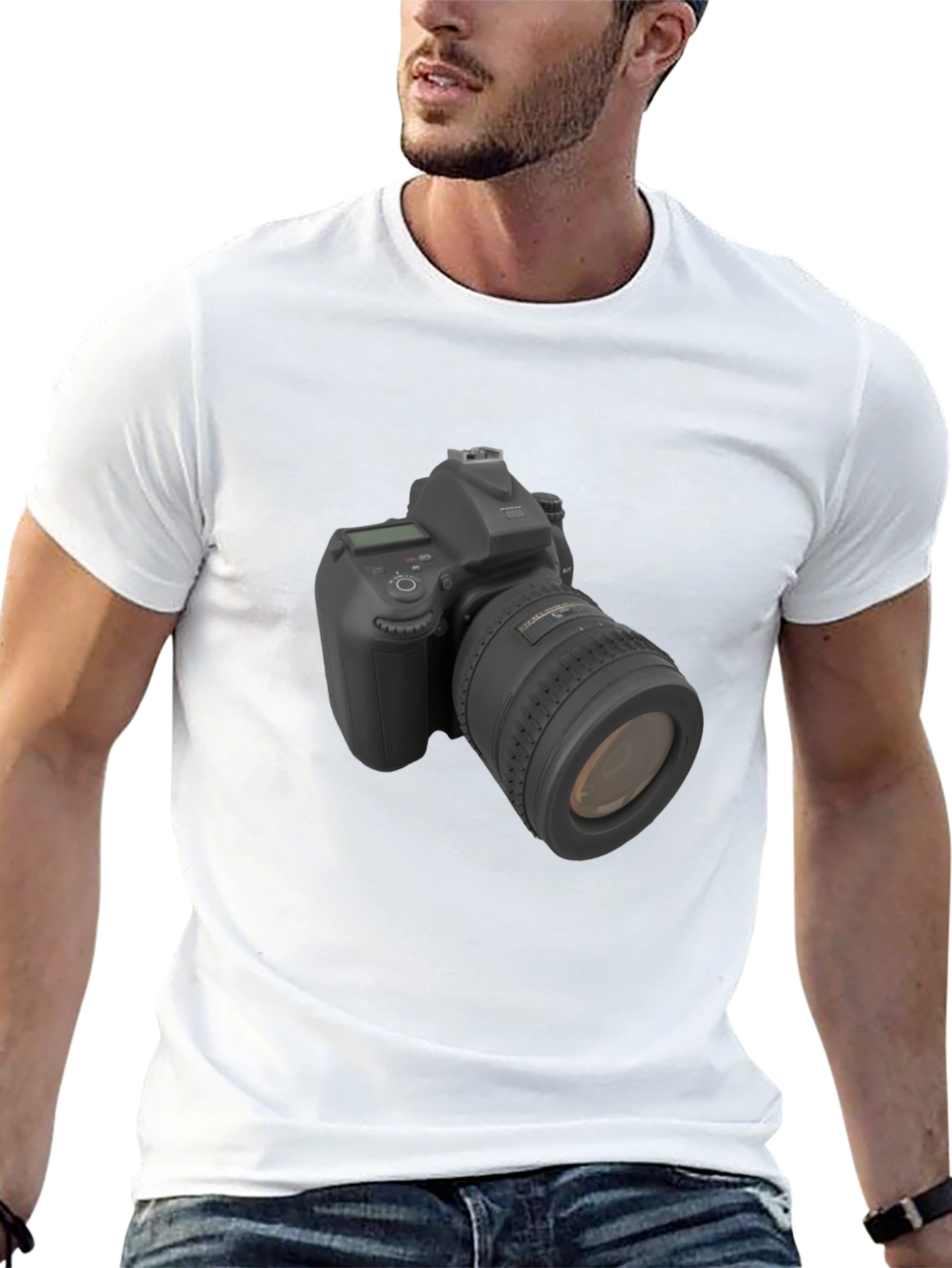 Camera Graphic Black T-Shirt - Photographers Tee