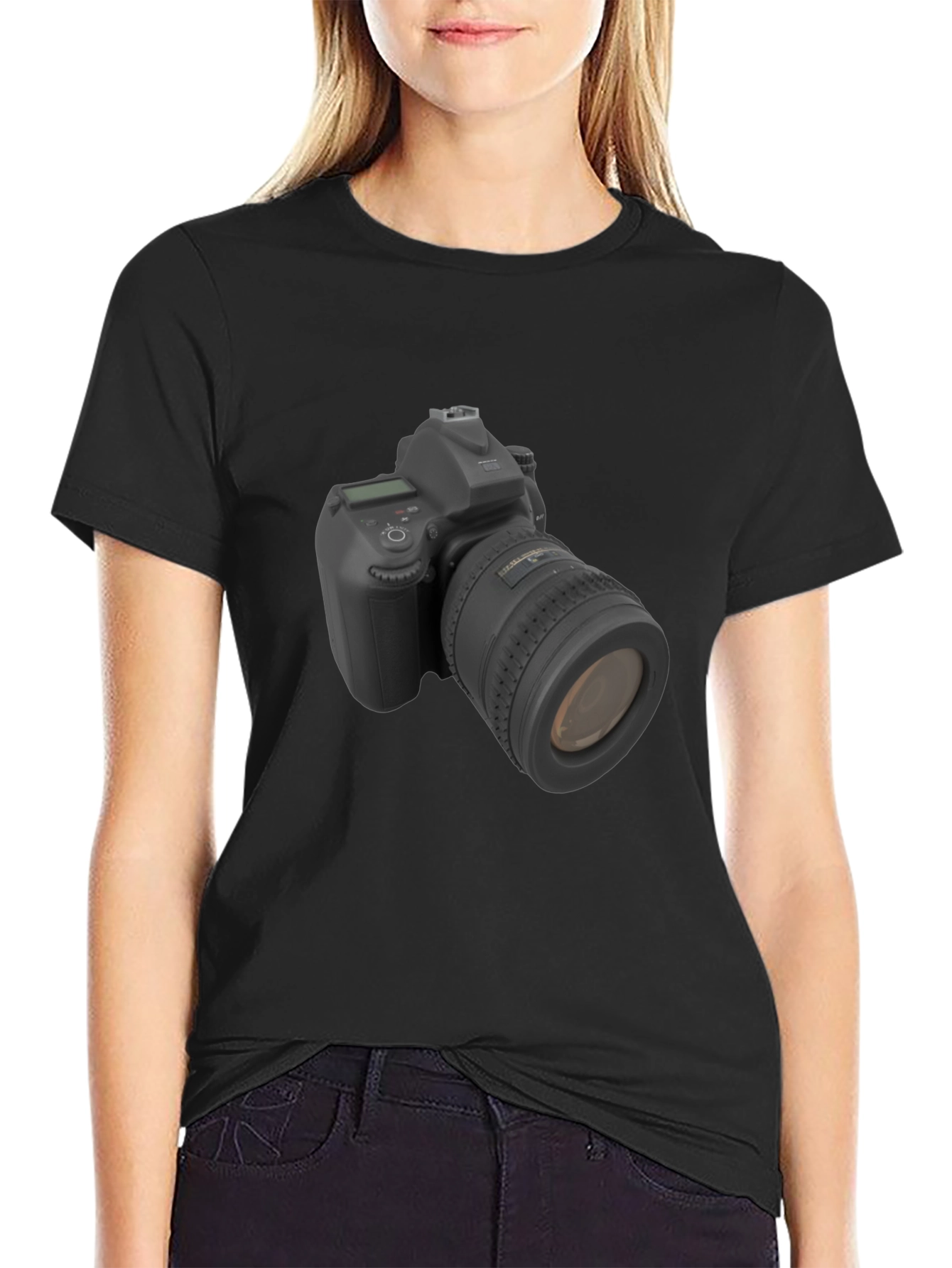 Camera Graphic Black T-Shirt - Photographers Tee